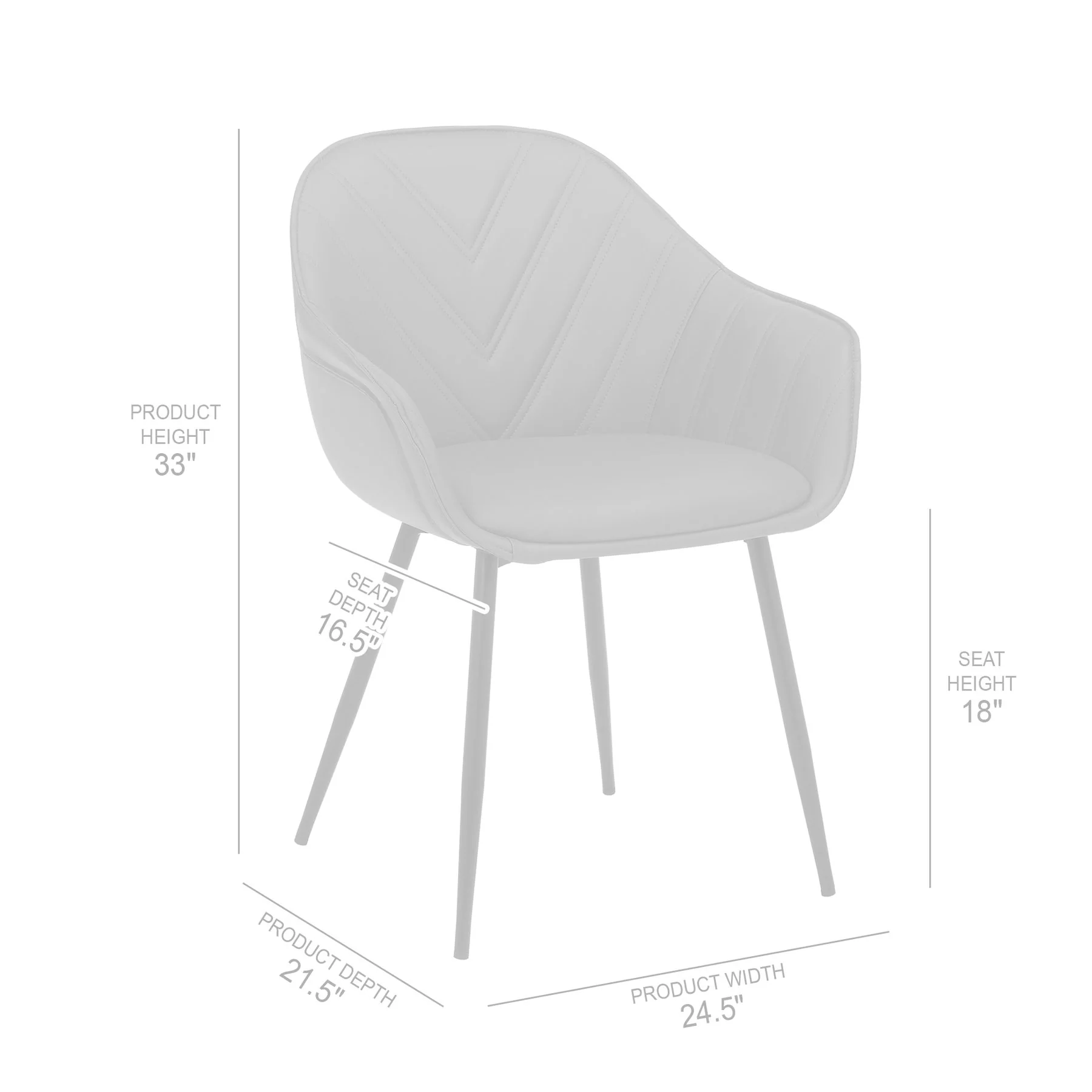 Clover Gray Faux Leather Dining Room Chair with Black Metal Legs - Image 9