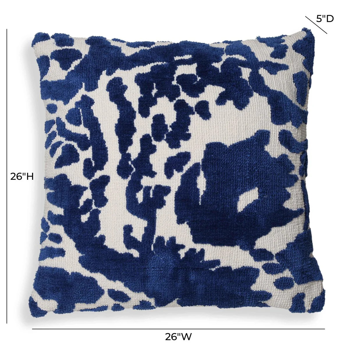 Coast Royal Blue Tufted 26" Square Pillow - Image 4