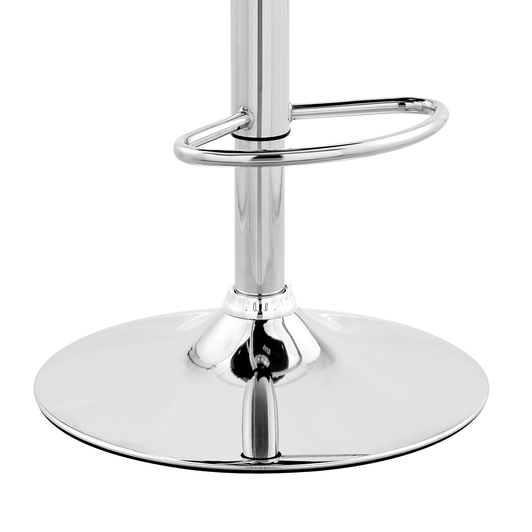Colby Adjustable Gray Faux Leather and Chrome Finish Bar Stool - Image 8