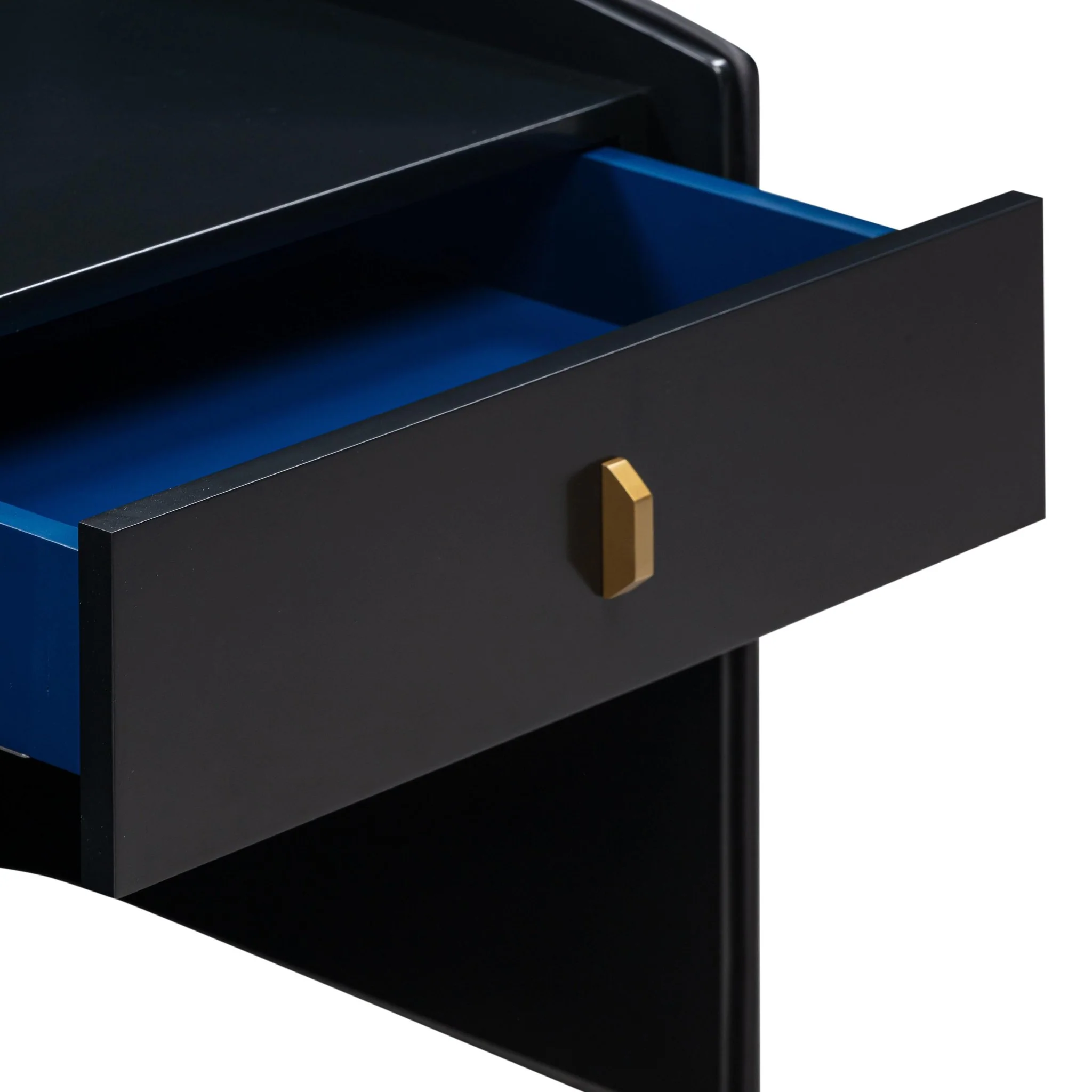 Collins Black Lacquer Nightstand - Image 5