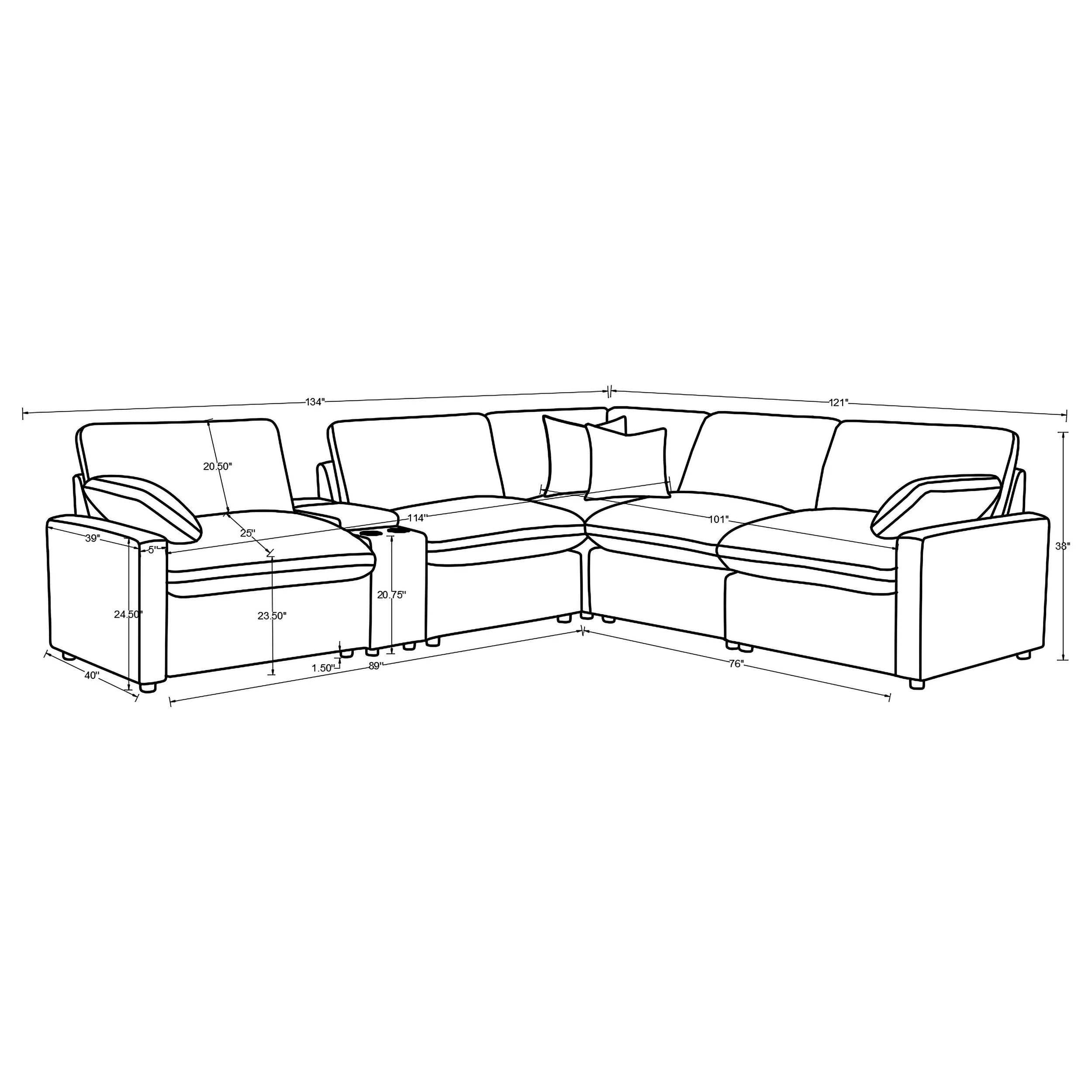 Collins Modular Power Reclining Sectional Sofa - Image 34