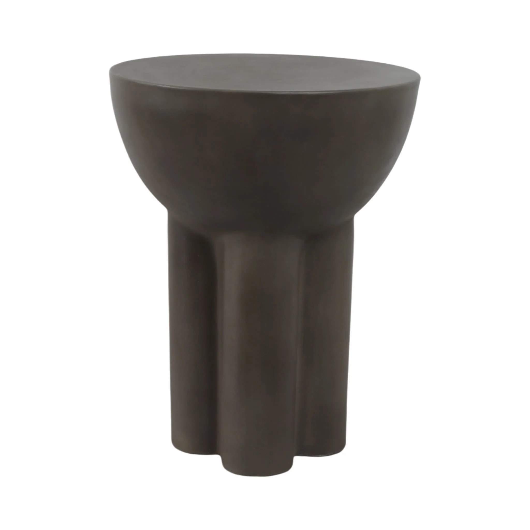 Concrete, 18" Contemporary End Table, Dark Grey - Image 3
