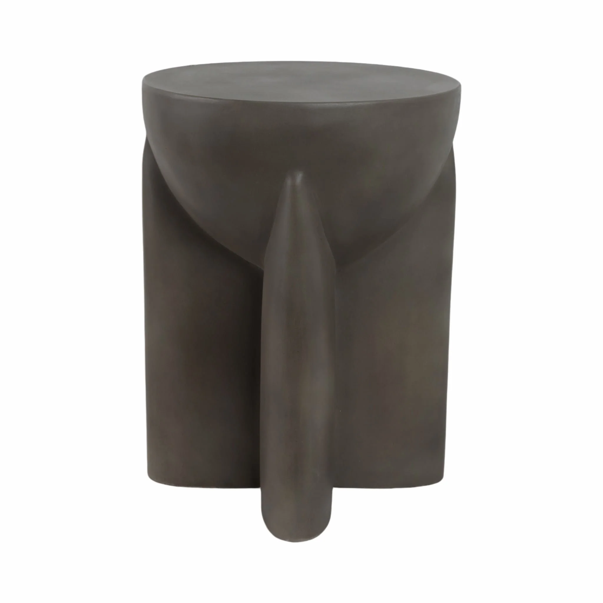 Concrete, 19" Contemporary Accent Table, Dark Grey - Image 3