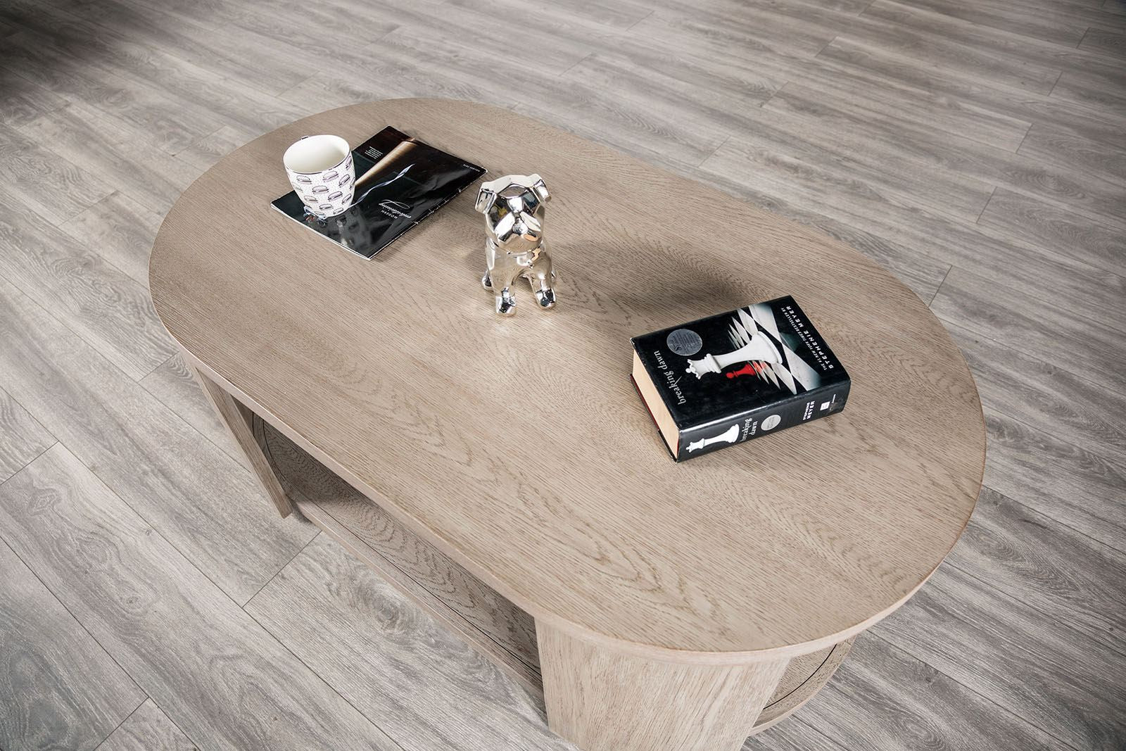 Conisbrough Oval Cocktail Table, Oak - Image 3