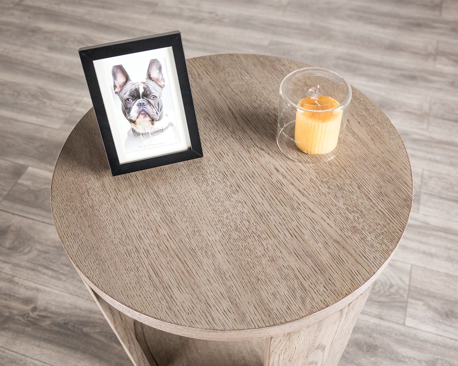 Conisbrough Round End Table, Oak - Image 3