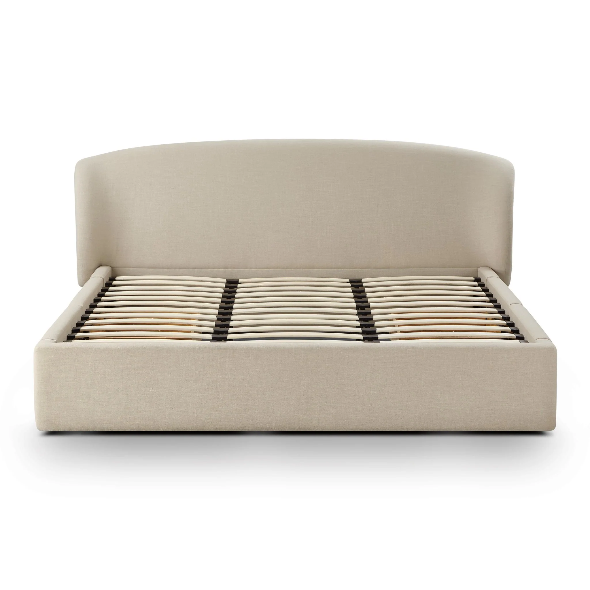 Corey Taupe Upcycled Linen King Storage Bed - Image 6