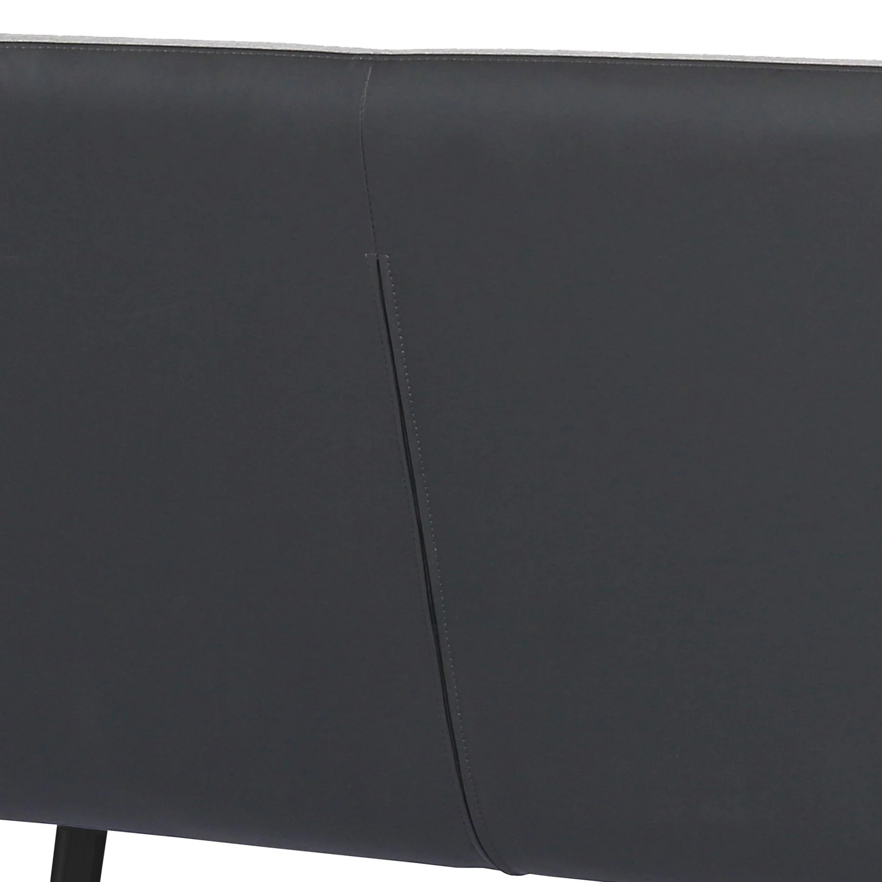 Coronado Contemporary Bench in Brushed Gray Powder Coated Finish and Gray Fabric - Image 4