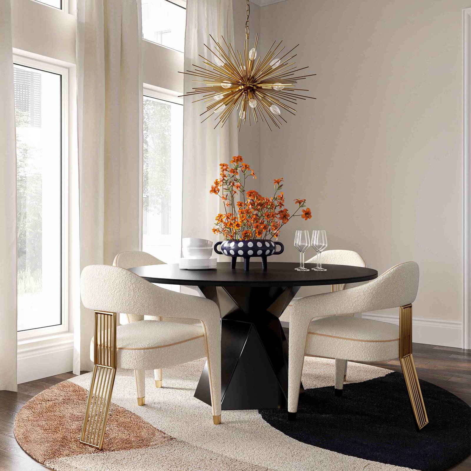 Corralis Cream Performance Boucle Dining Chair - Image 2