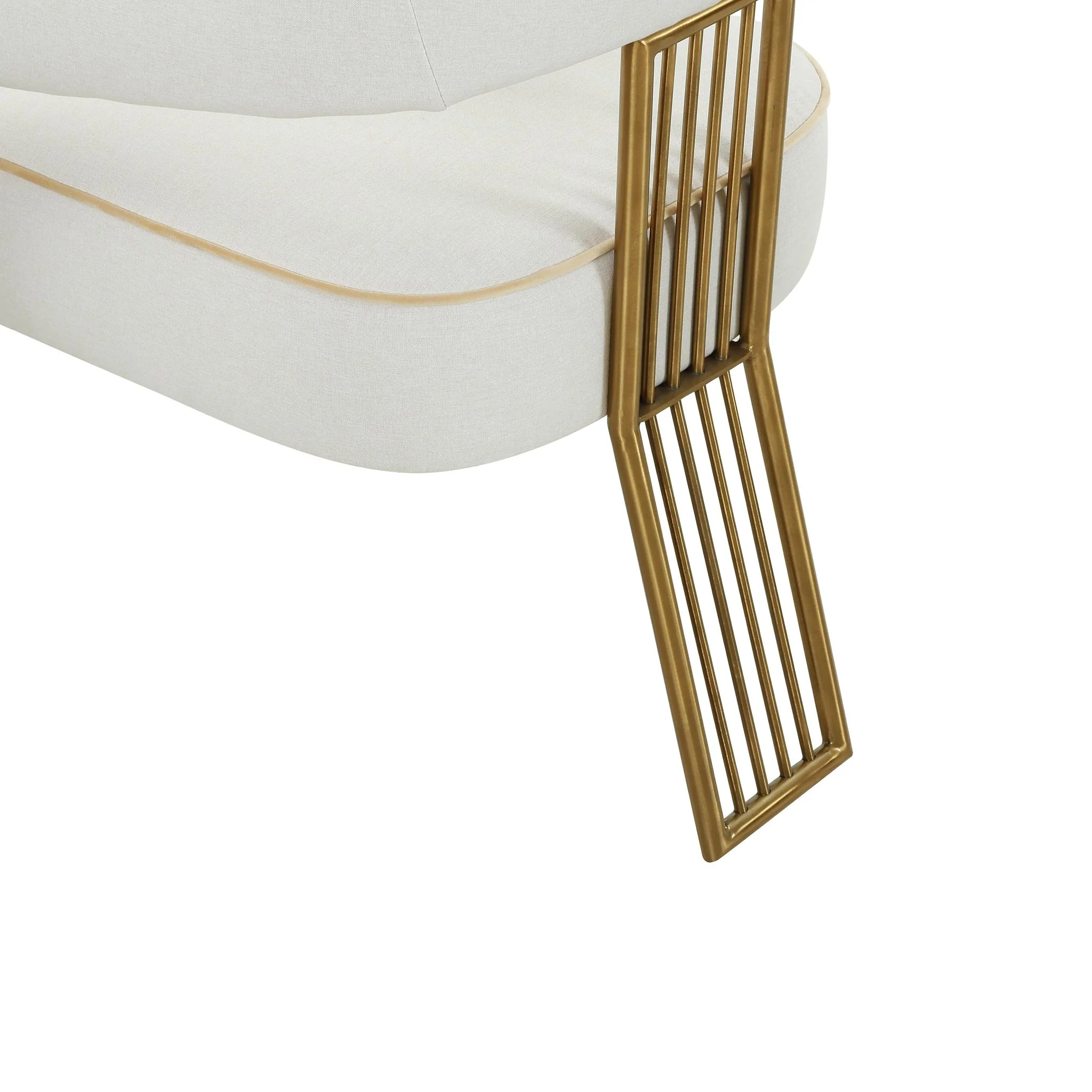 Corralis Cream Performance Linen Dining Chair - Image 5