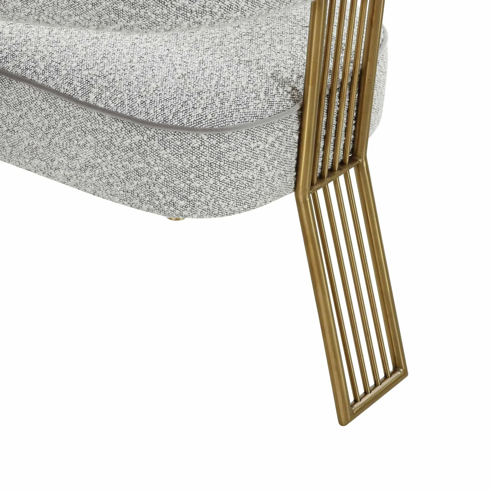 Corralis Speckled Grey Performance Boucle Dining Chair - Image 5