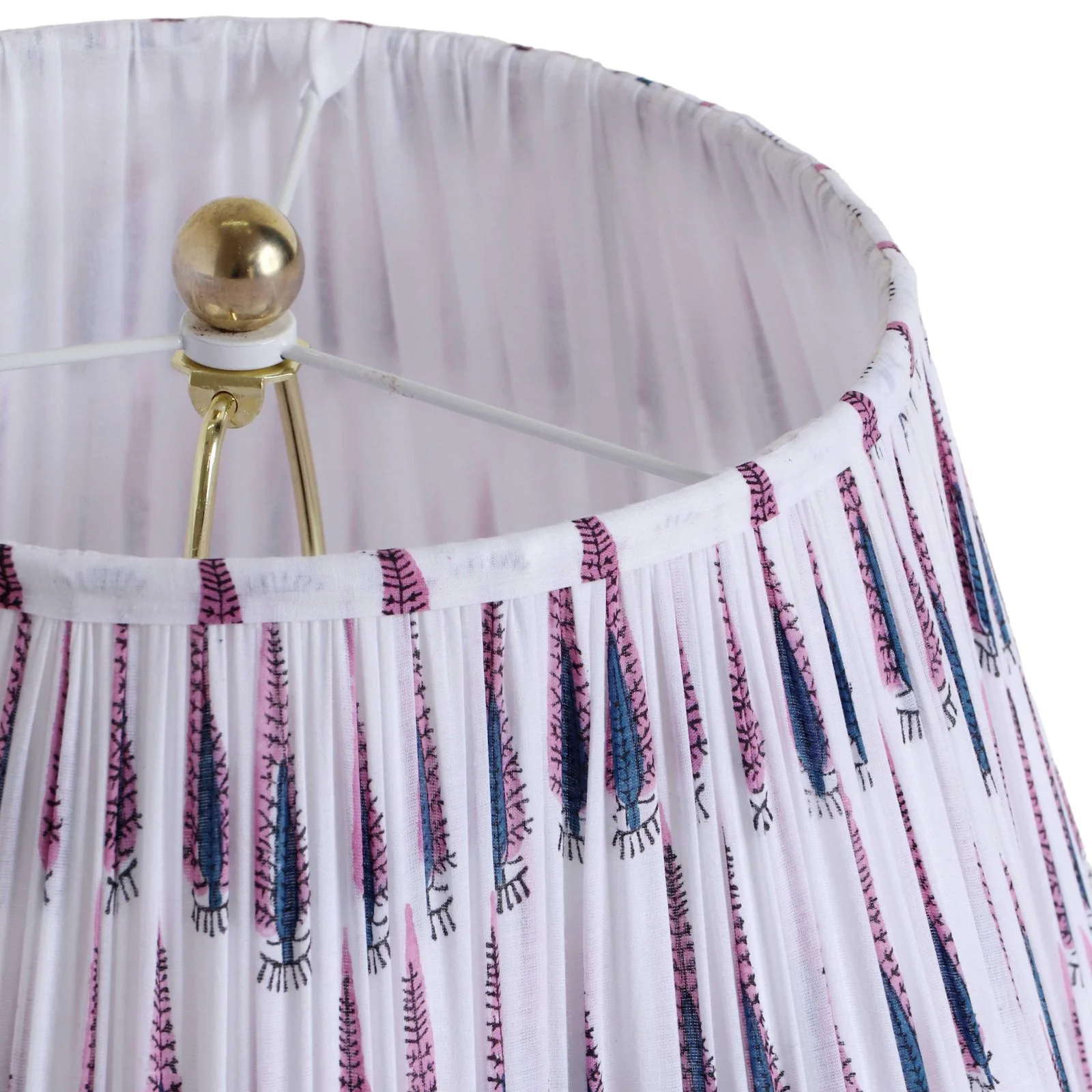Corrine Purple and White Streaked Cotton Table Lamp - Image 4
