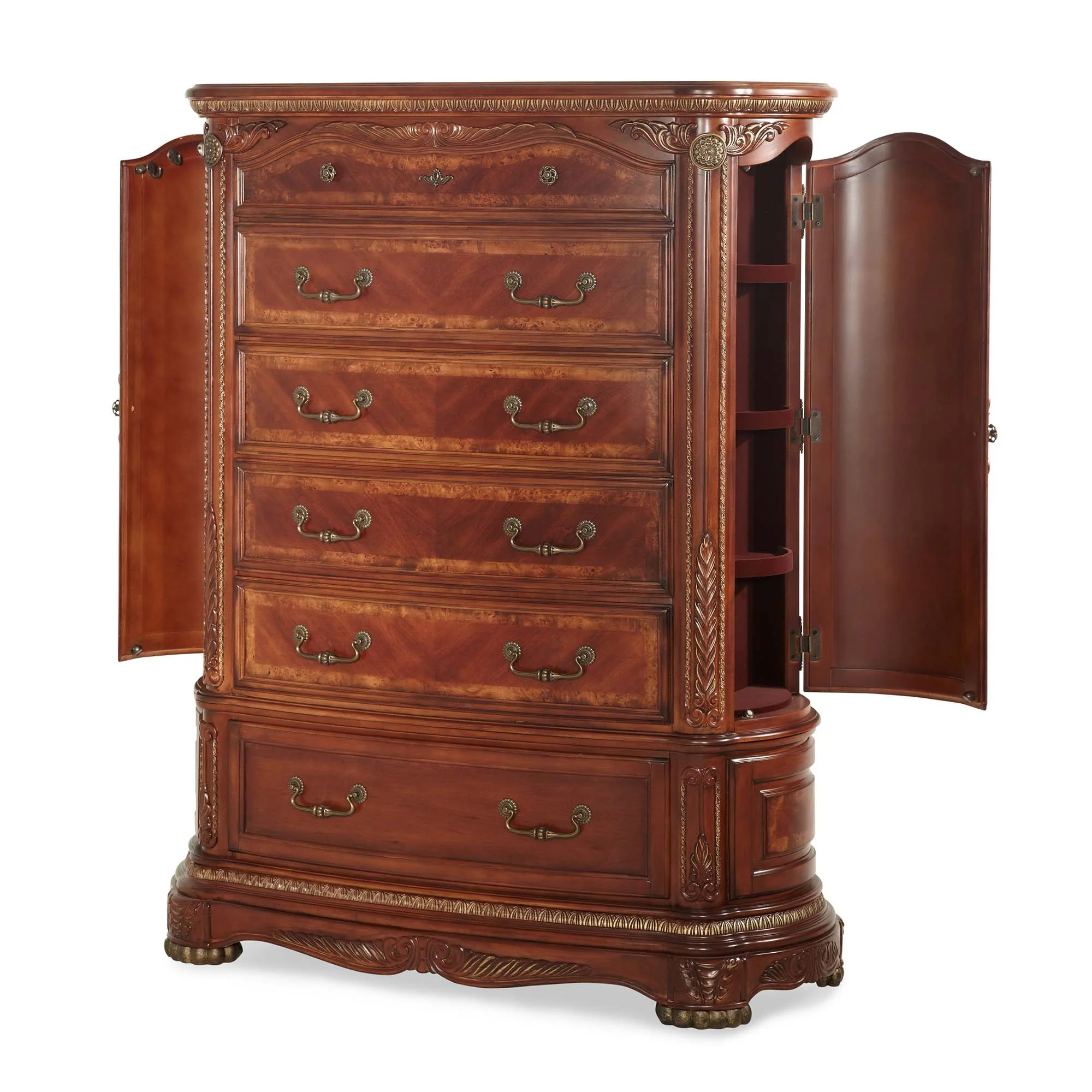Cortina 6-Drawer Chest - Honey Walnut - Image 3