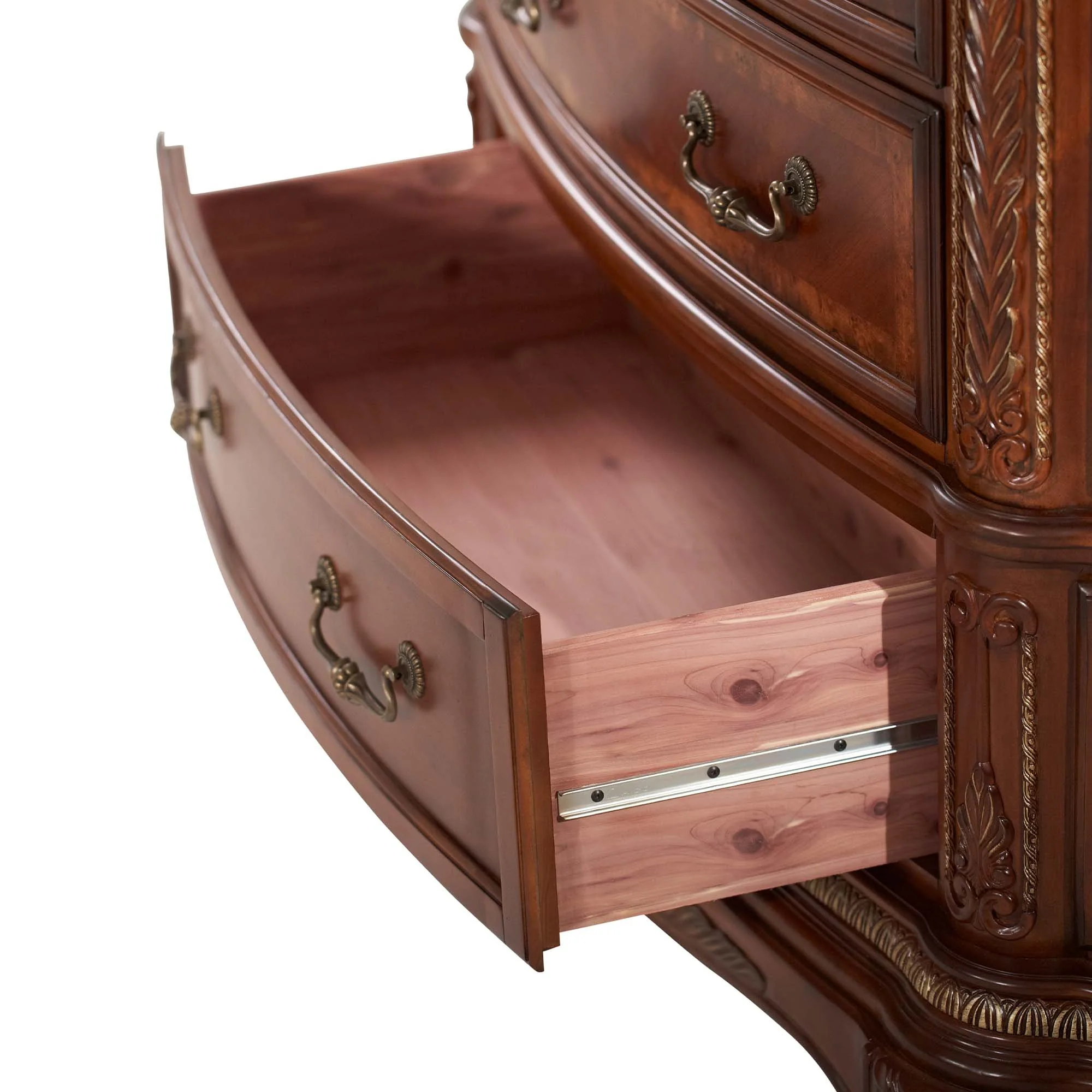 Cortina 6-Drawer Chest - Honey Walnut - Image 4