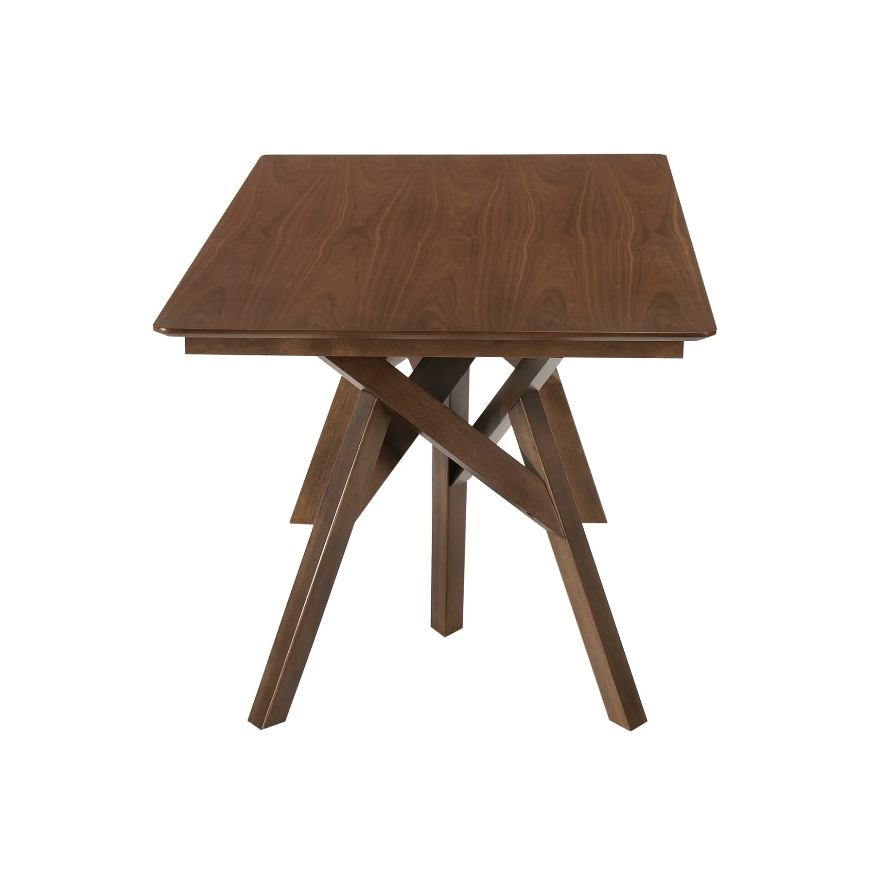 Cortina 79" Mid-Century Modern Walnut Wood Dining Table with Walnut Legs - Image 3