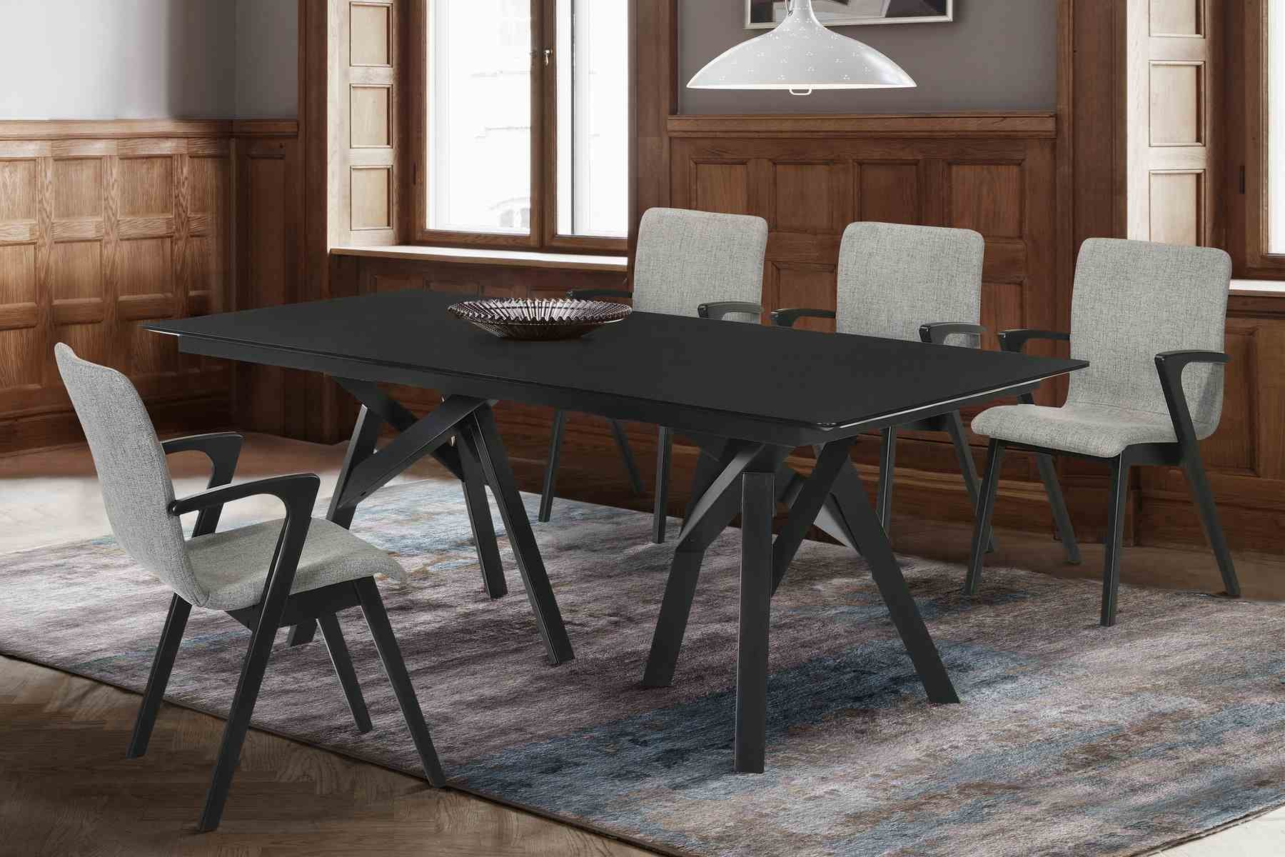 Cortina and Varde 5 Piece Black Rectangular Dining Set - Image 8