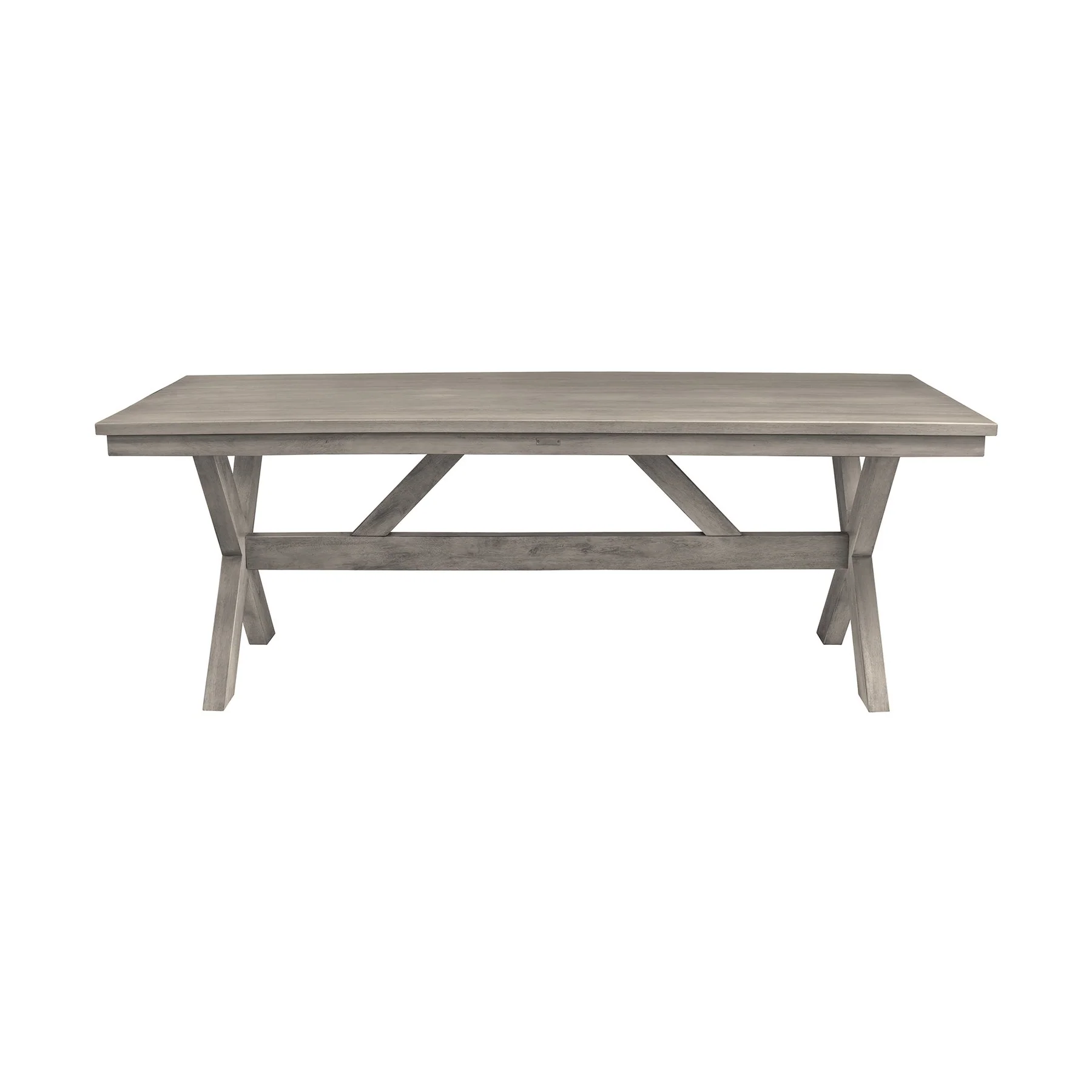 Costa Patio Outdoor Dining Table in Gray Acacia Wood - Image 2