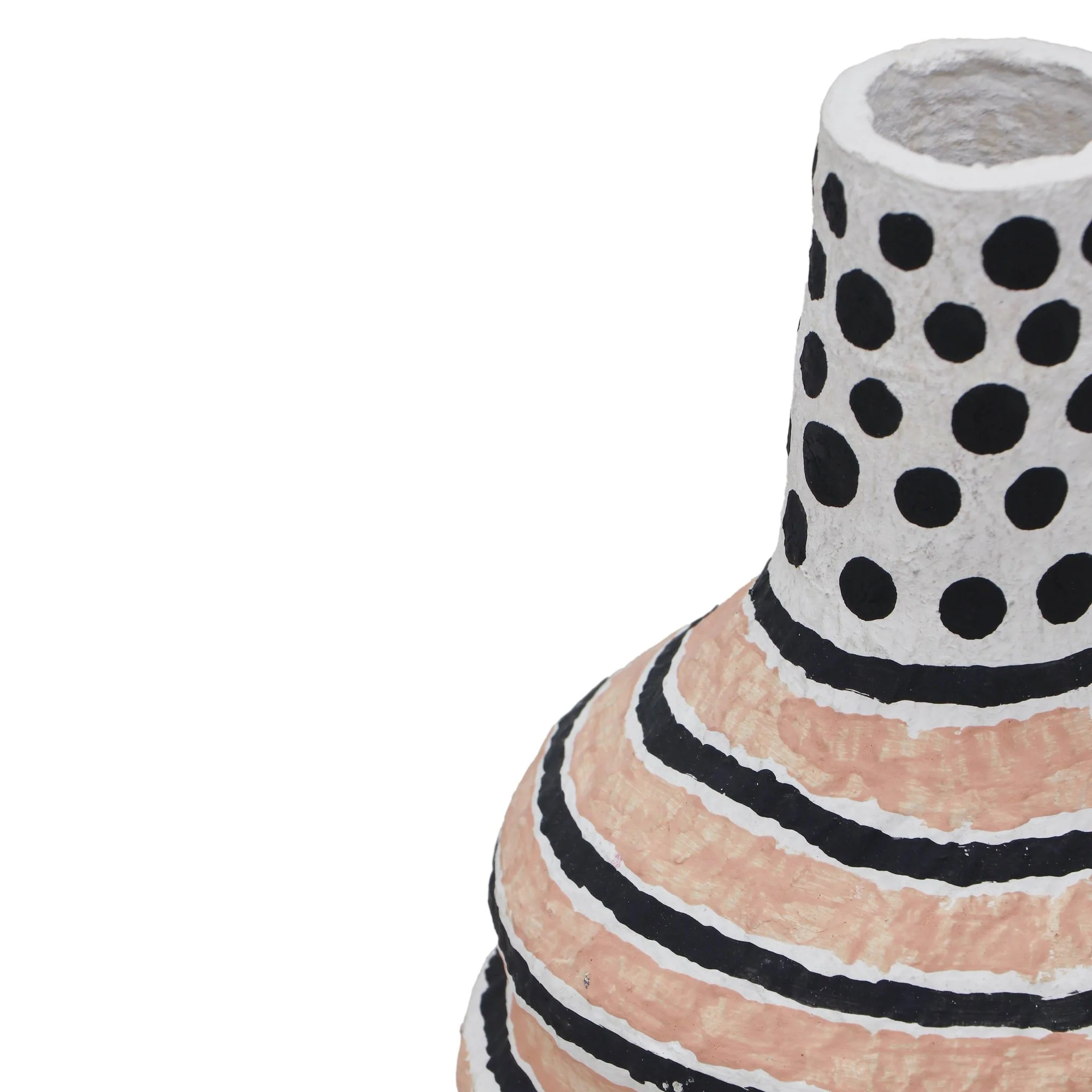 Cotton Mache Vase in Modernist Print - Image 4