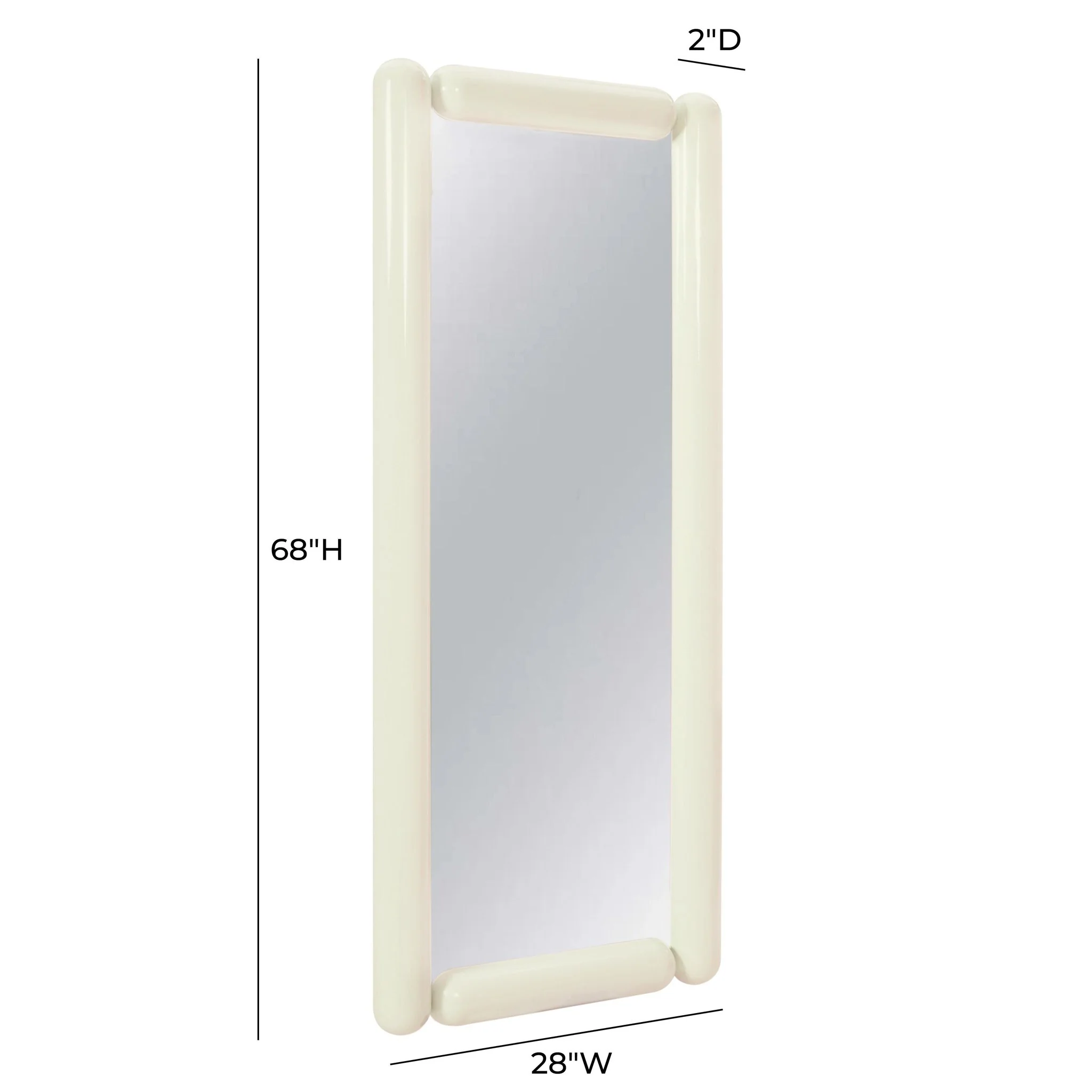 Cozzi Cream Large Floor Mirror - Image 7