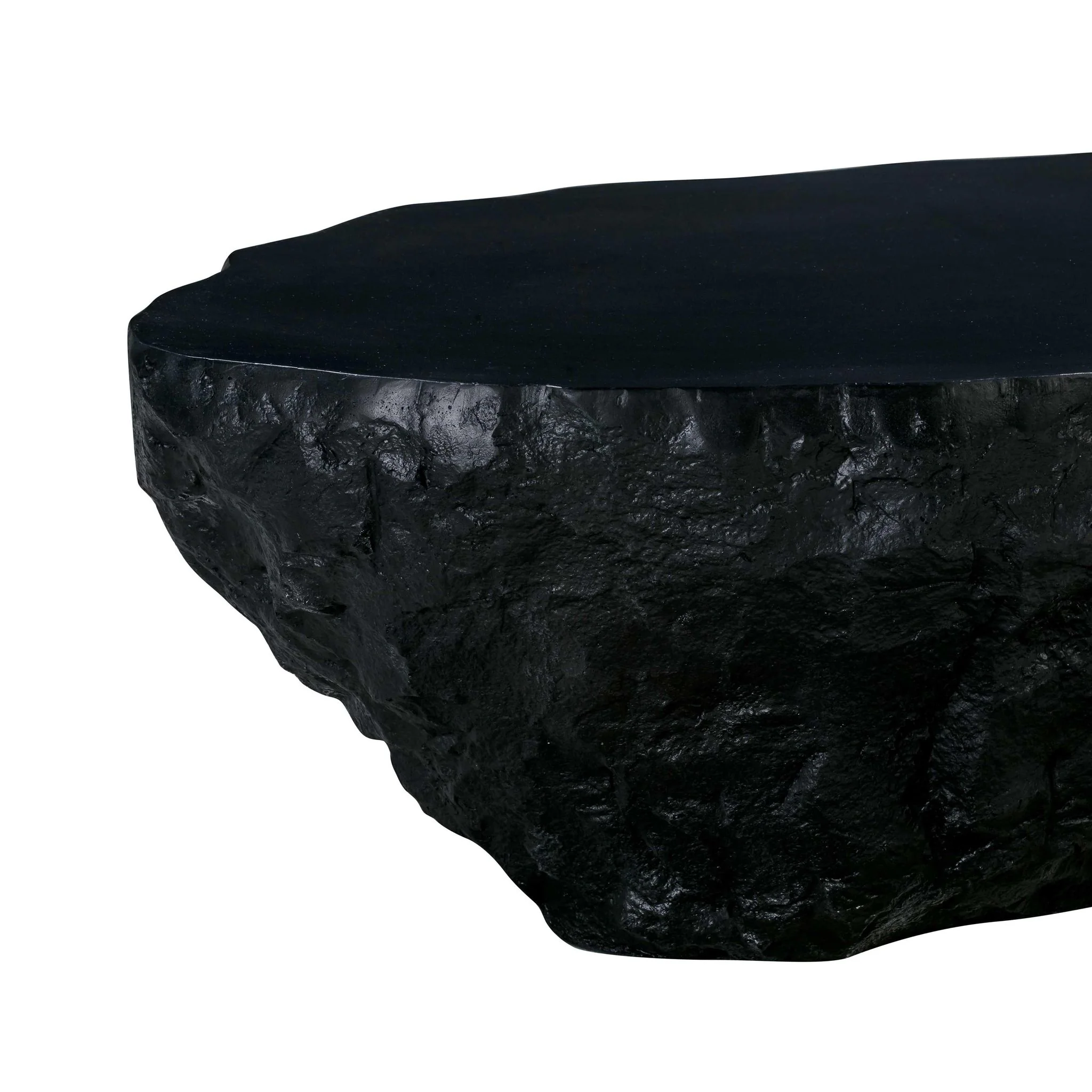 Crag Black Concrete Coffee Table - Image 6