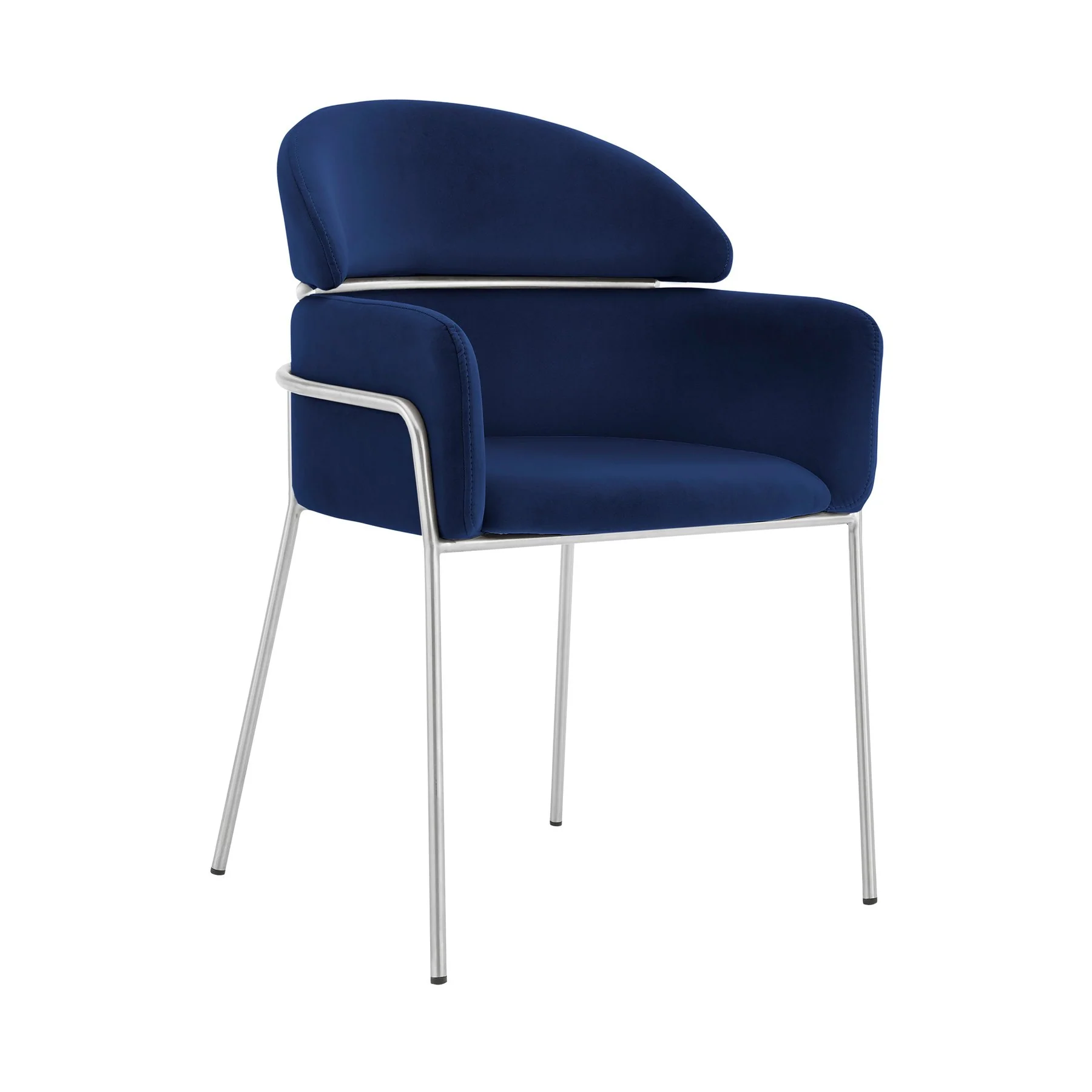 Cressida and Portia Blue Fabric 5 Piece Rectangular Dining Set - Image 2