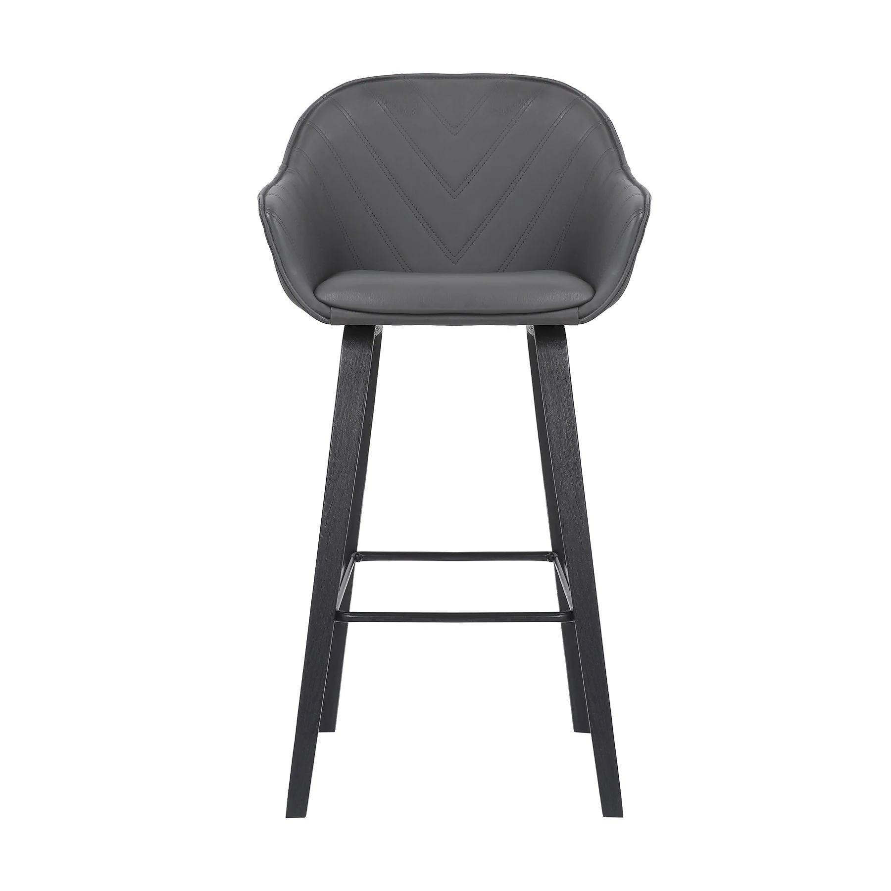 Crimson 30" Faux Leather and Wood Bar and Counter Height Stool - Image 2