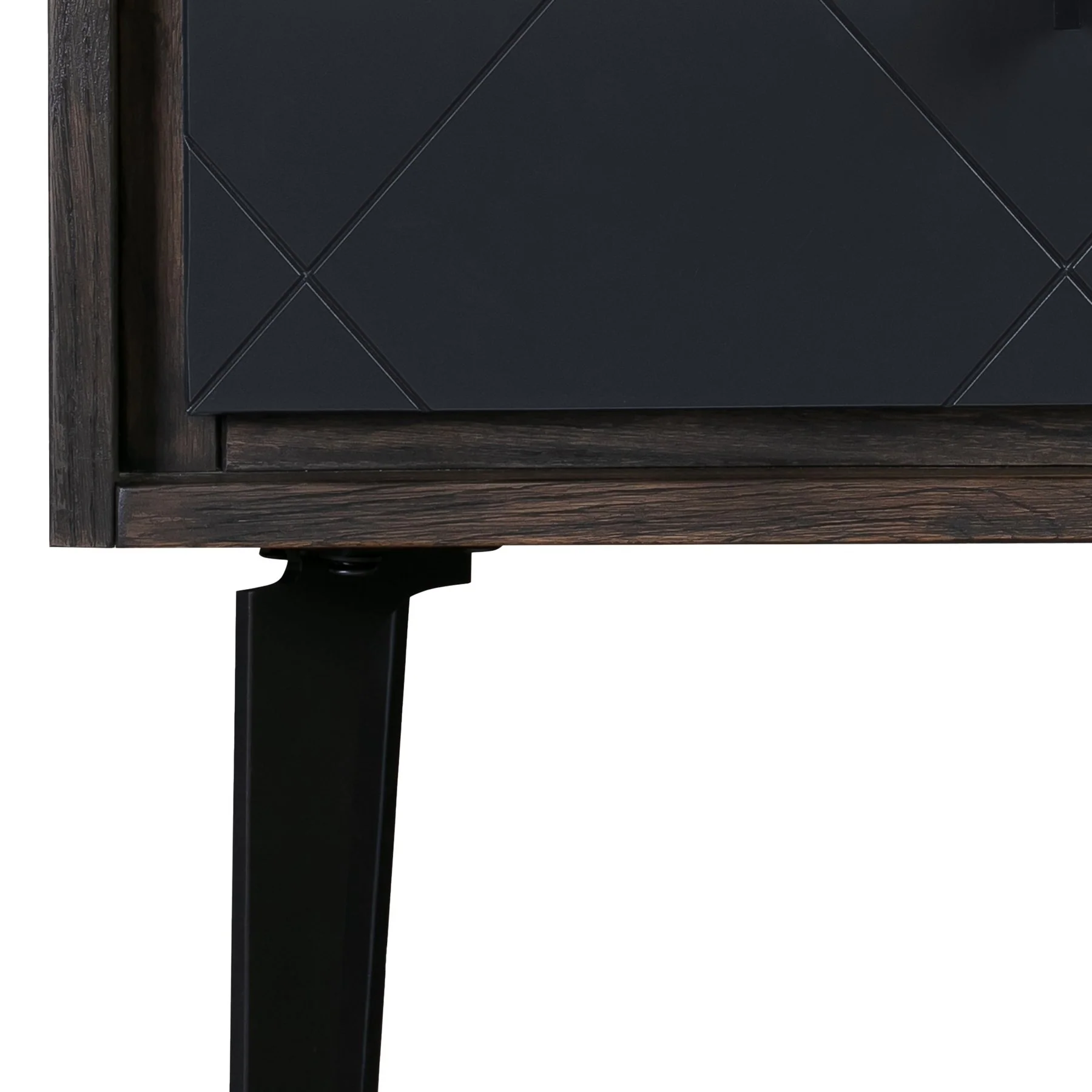 Cross Dark Gray Solid Oak King 3pc Bedroom Set - Image 7