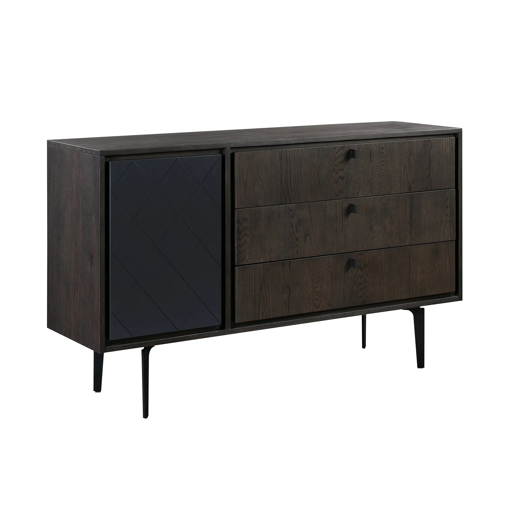 Cross Solid Oak and Metal 3 Drawer Dresser - Image 2
