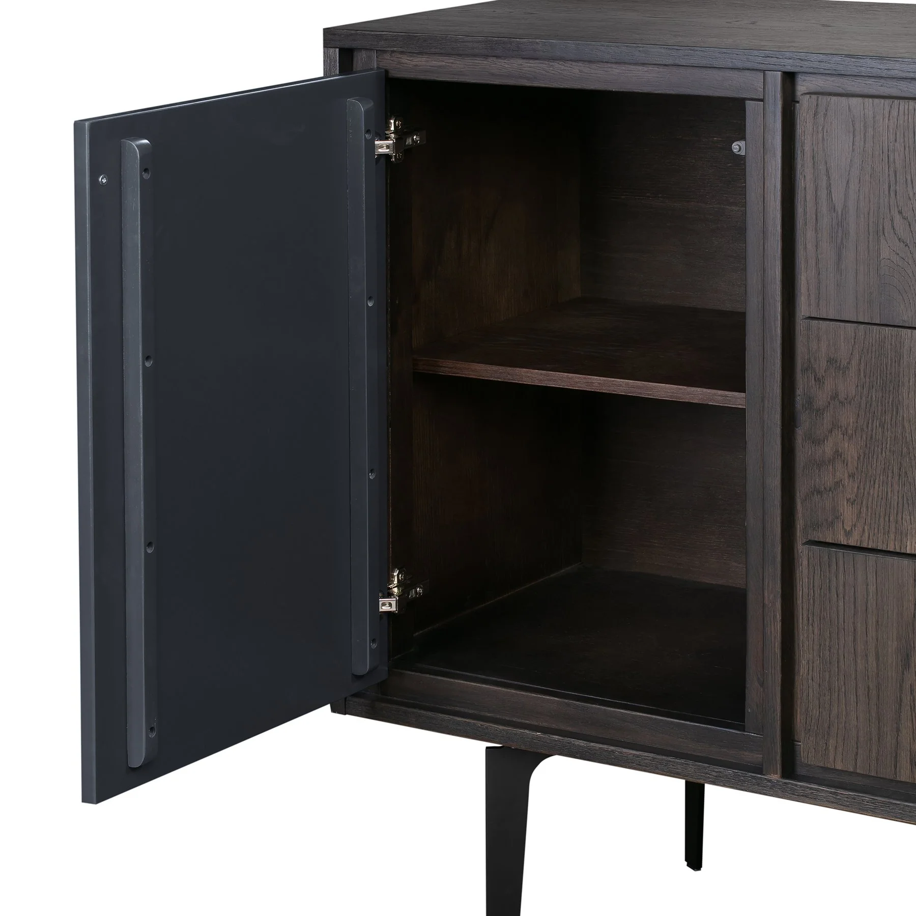 Cross Solid Oak and Metal 3 Drawer Dresser - Image 5