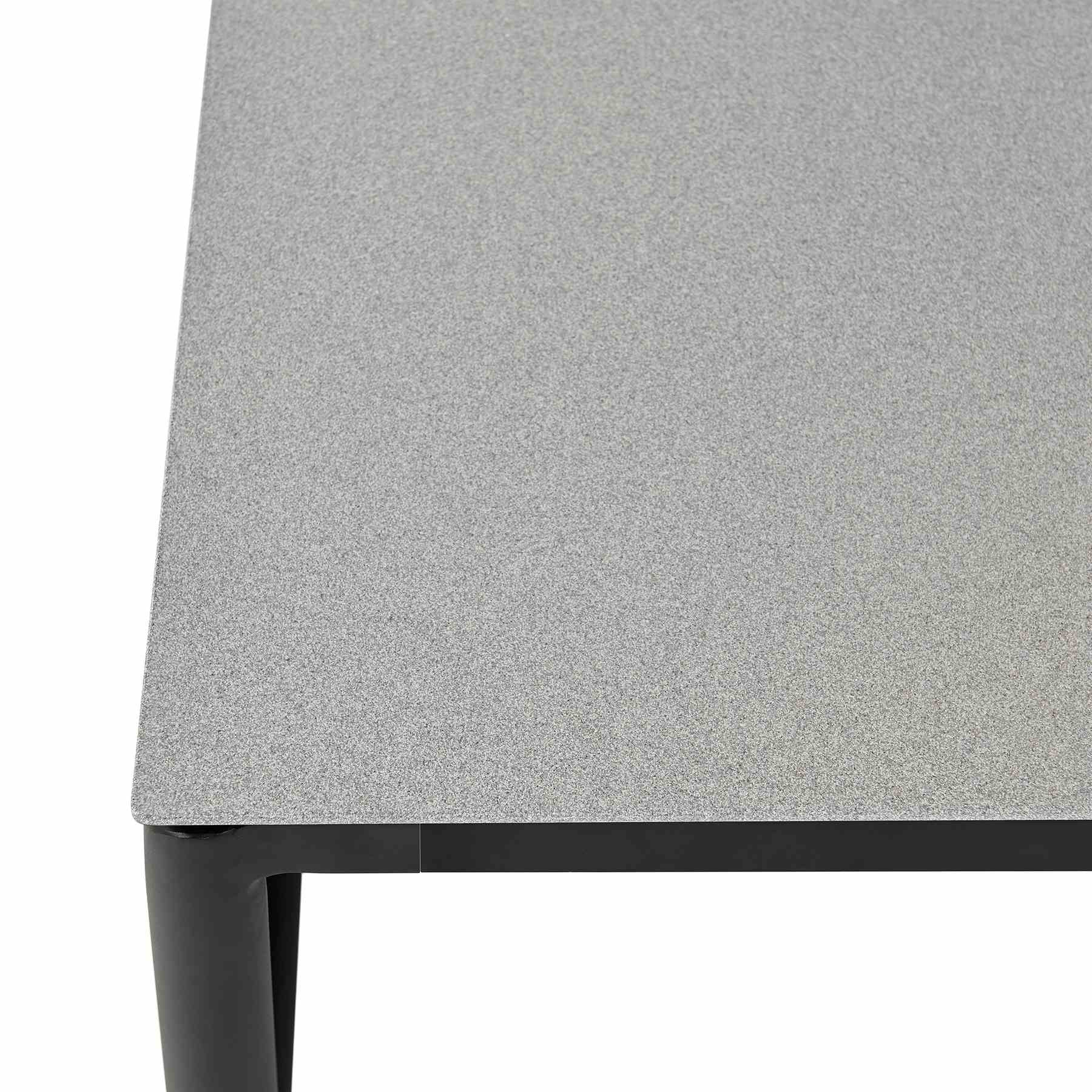Crown Aluminum and Teak Wood Outdoor Coffee Table in Black - Image 3