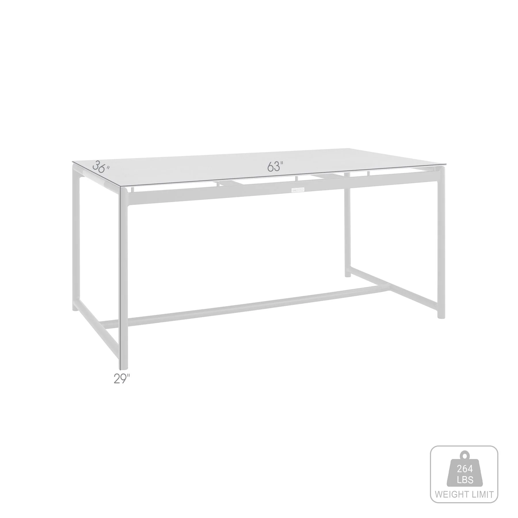 Crown Black Aluminum and Teak Outdoor Dining Table with Stone Top - Image 6
