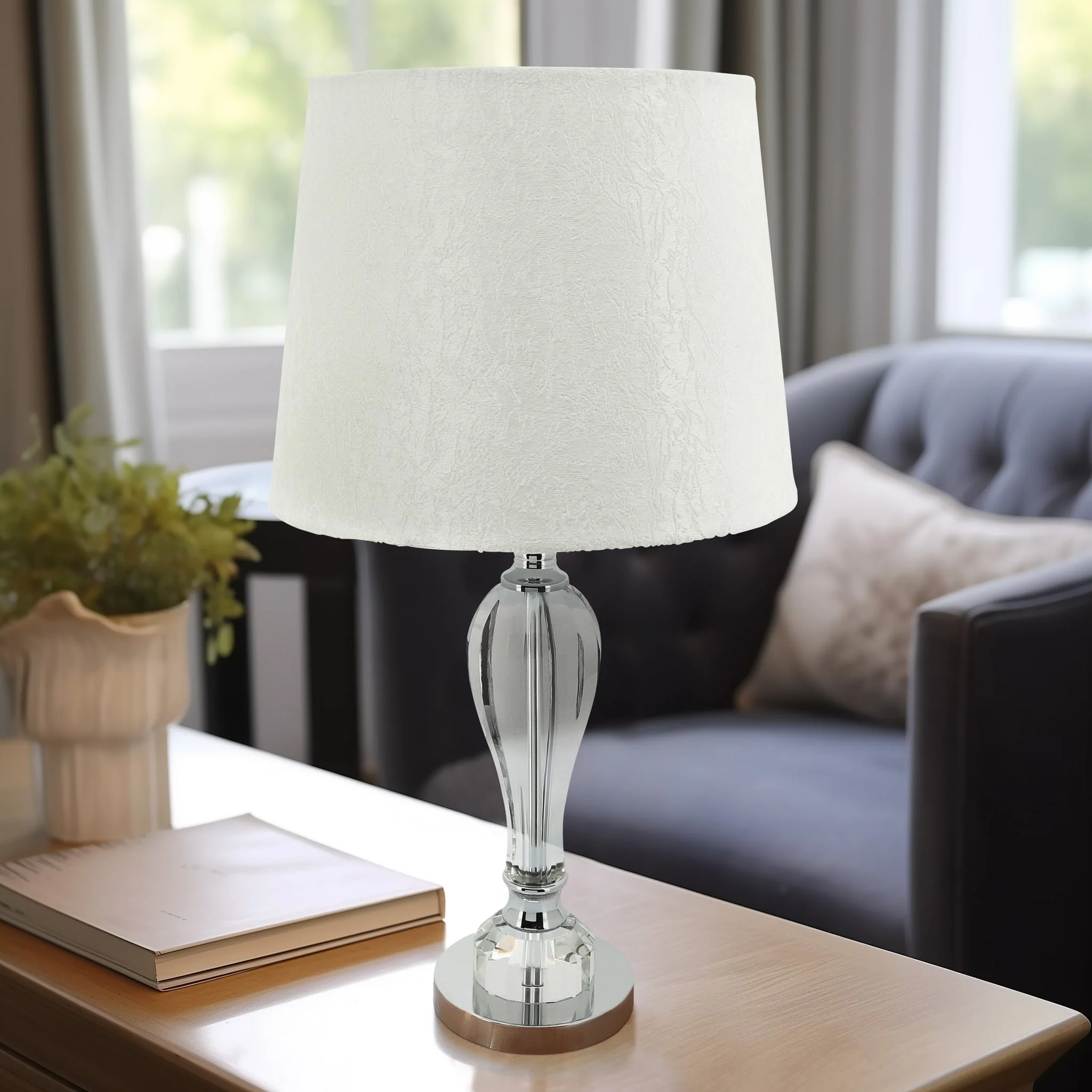 Crystal 23.75" Bulb Table Lamp, Clear - Image 8