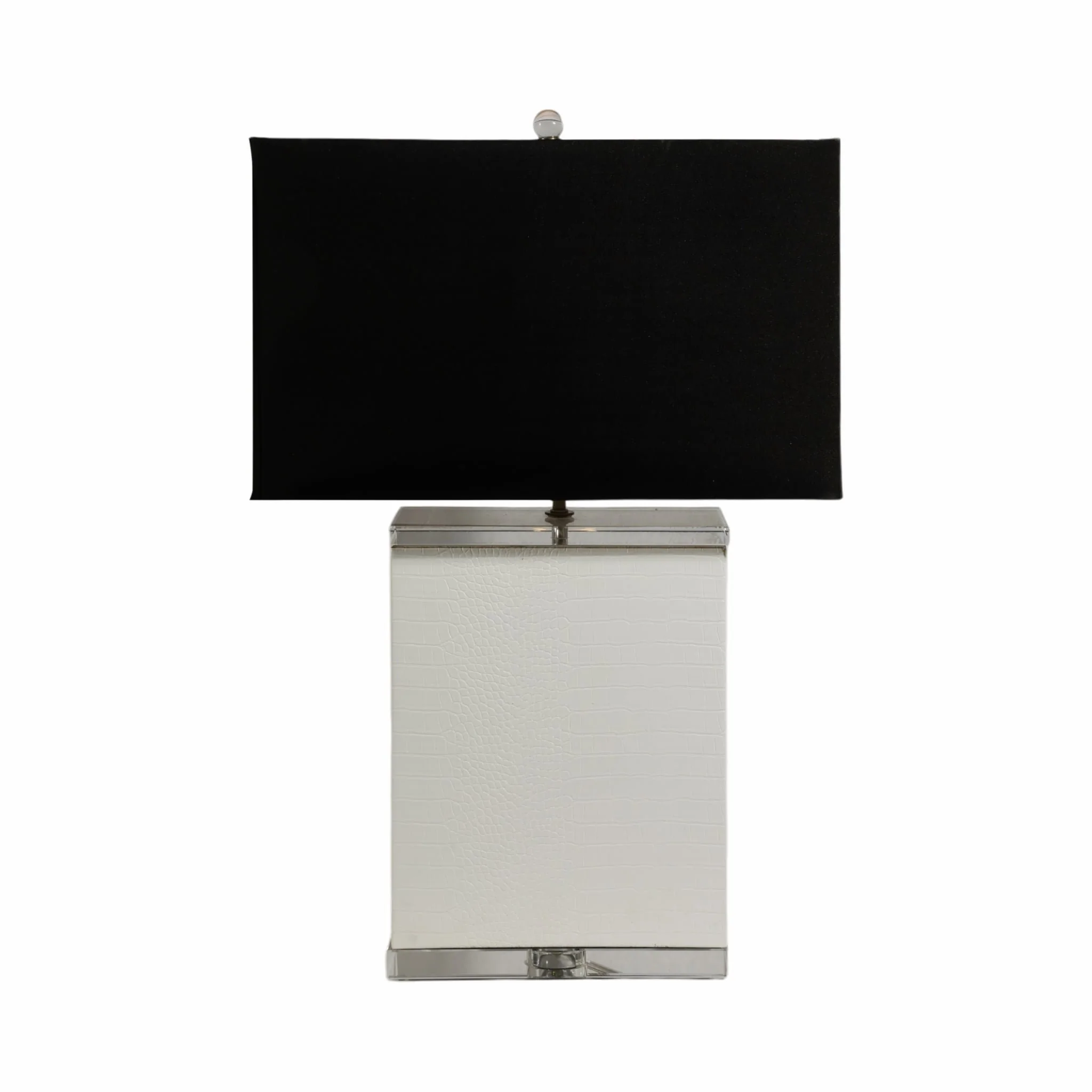 Crystal 29" Table Lamp, White/black - Image 2