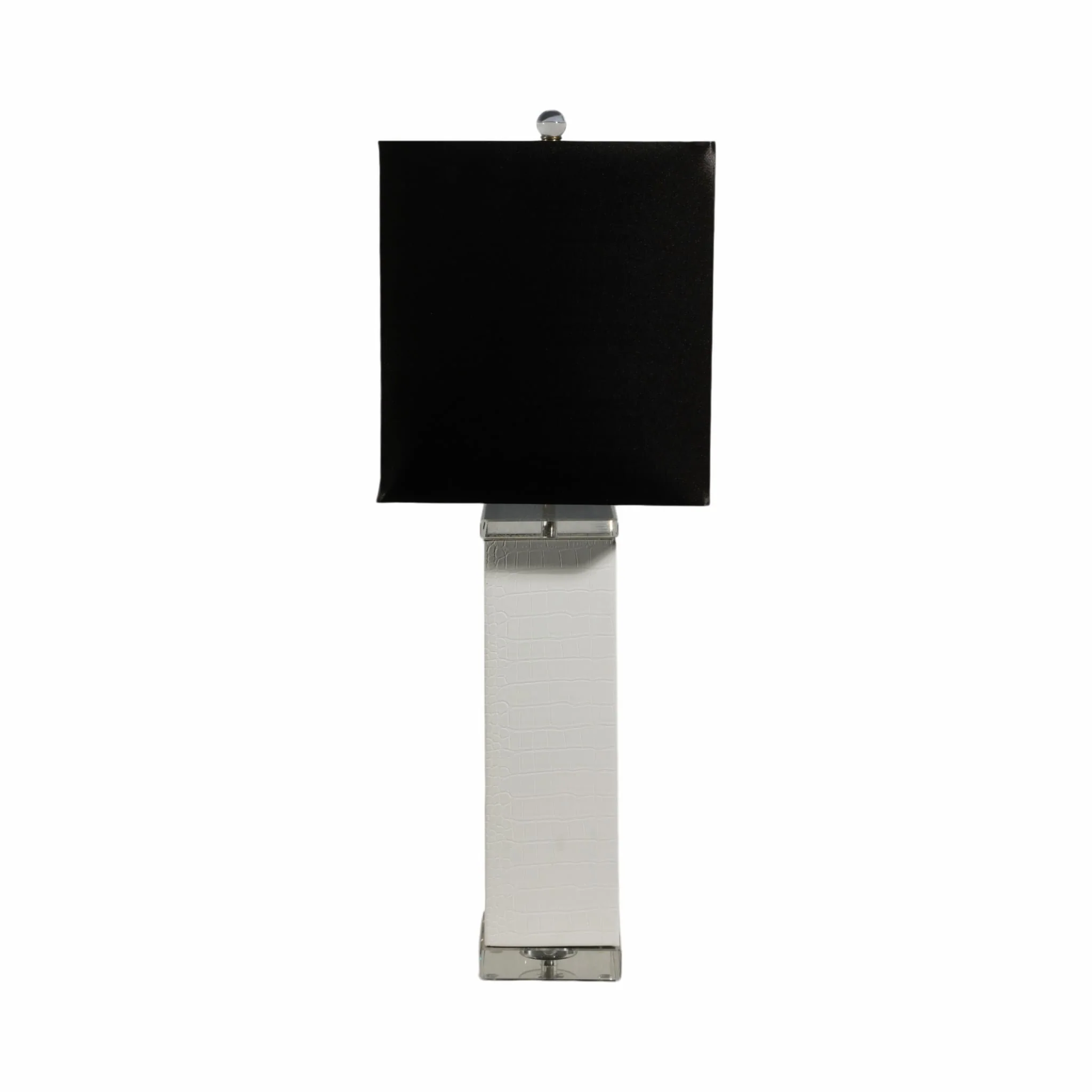 Crystal 29" Table Lamp, White/black - Image 4