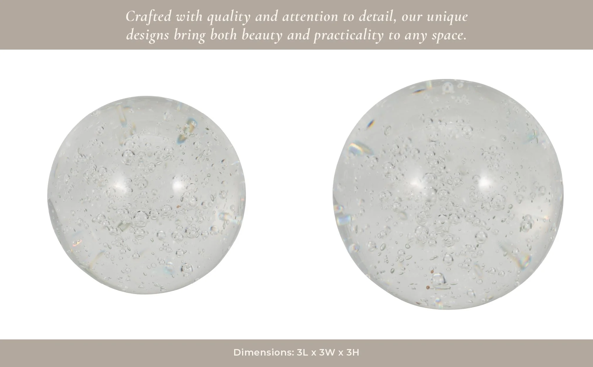 Crystal Ball 3", Clear - Image 13