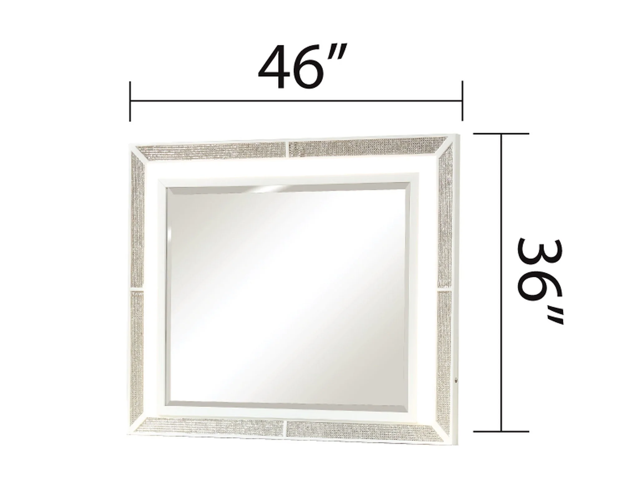 Crystal King 5 Pc Bedroom Set White - Image 10