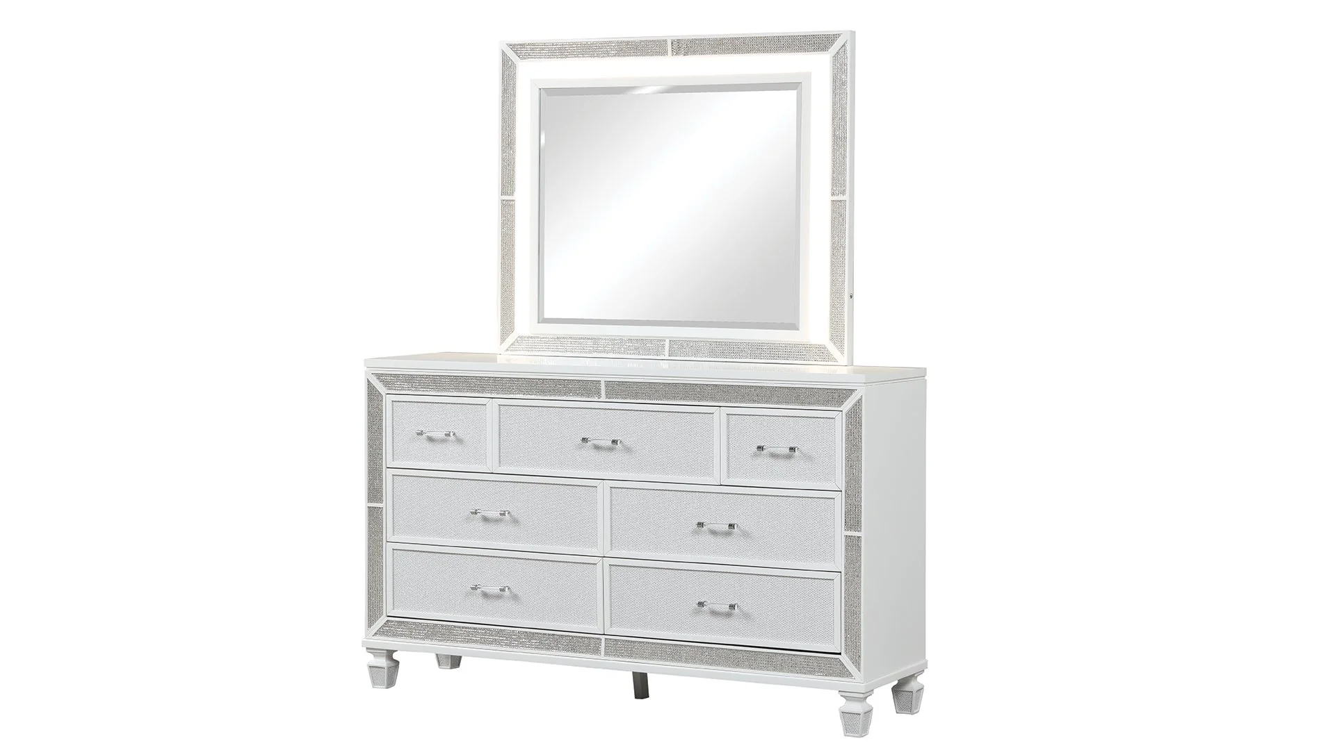 Crystal King 5 Pc Bedroom Set White - Image 11