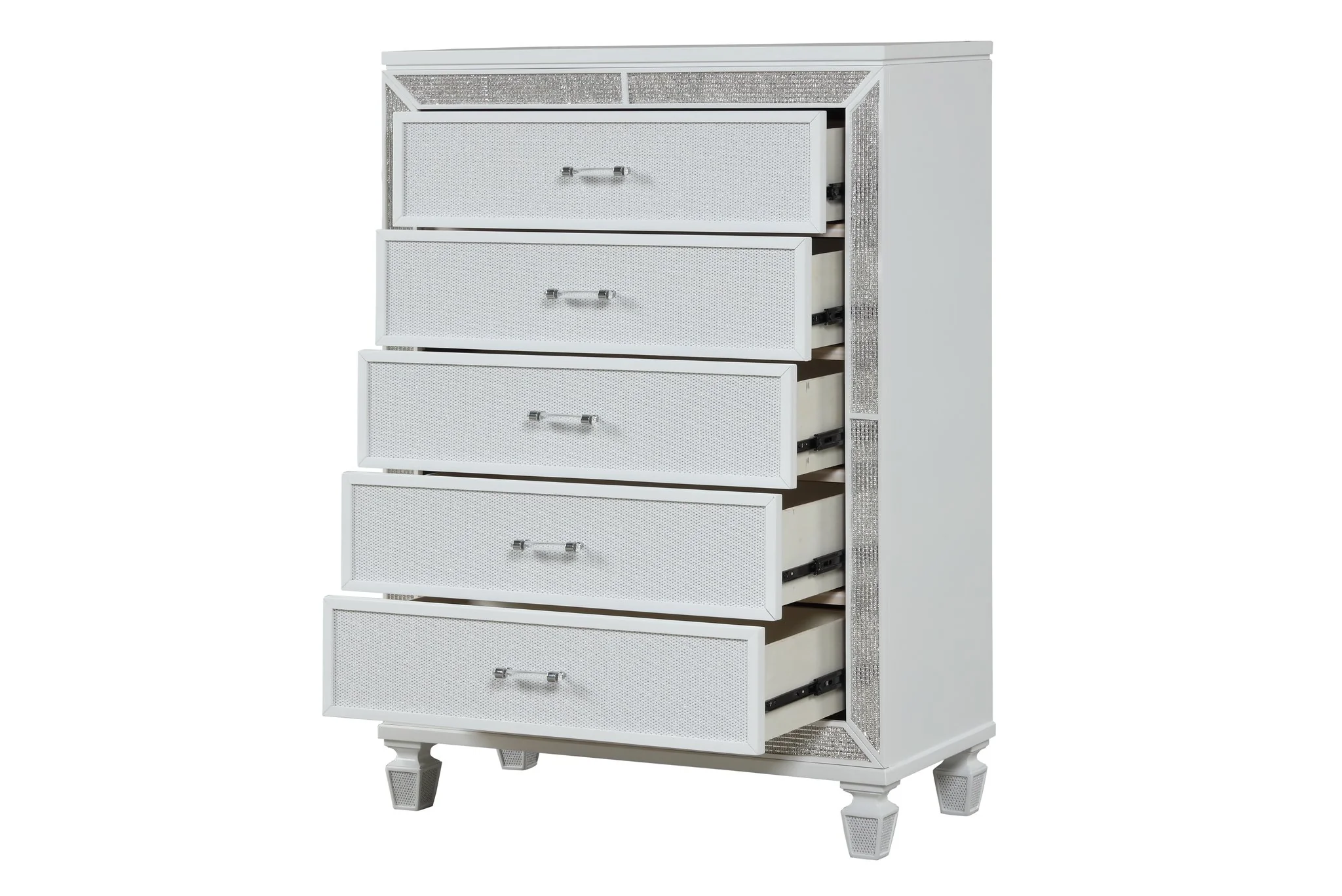 Crystal King 5 Pc Bedroom Set White - Image 19