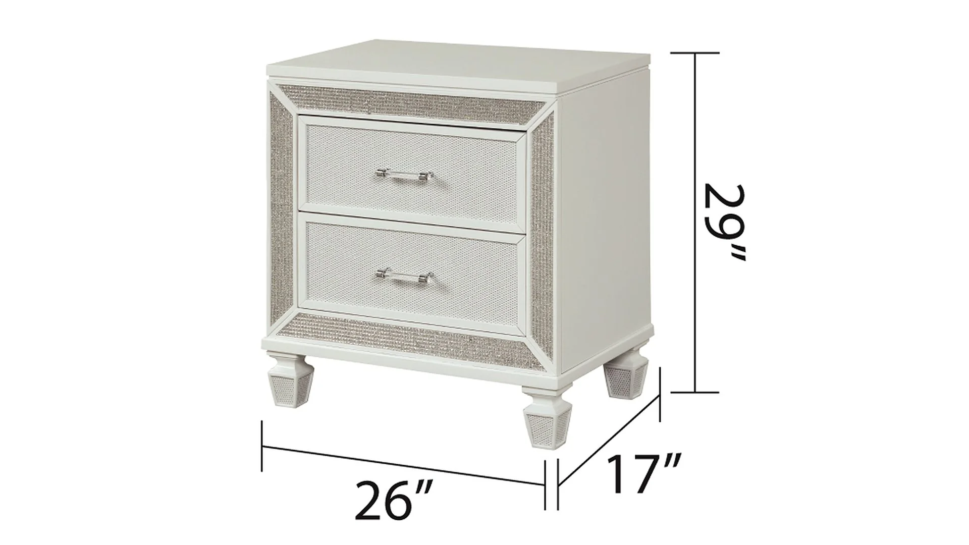 Crystal Nightstand White - Image 2