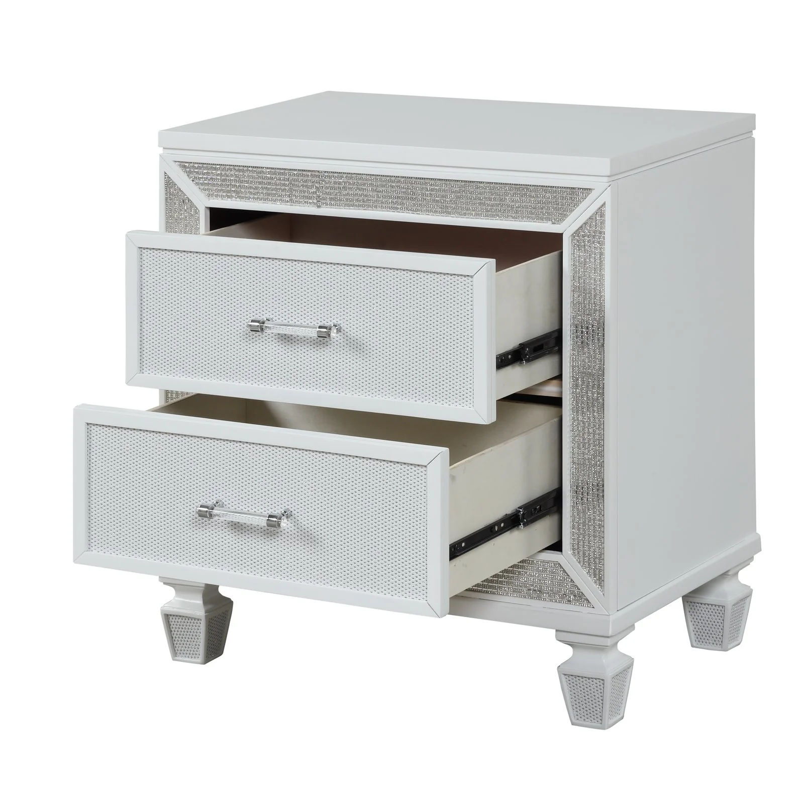 Crystal Queen 5 Pc Bedroom Set White - Image 15