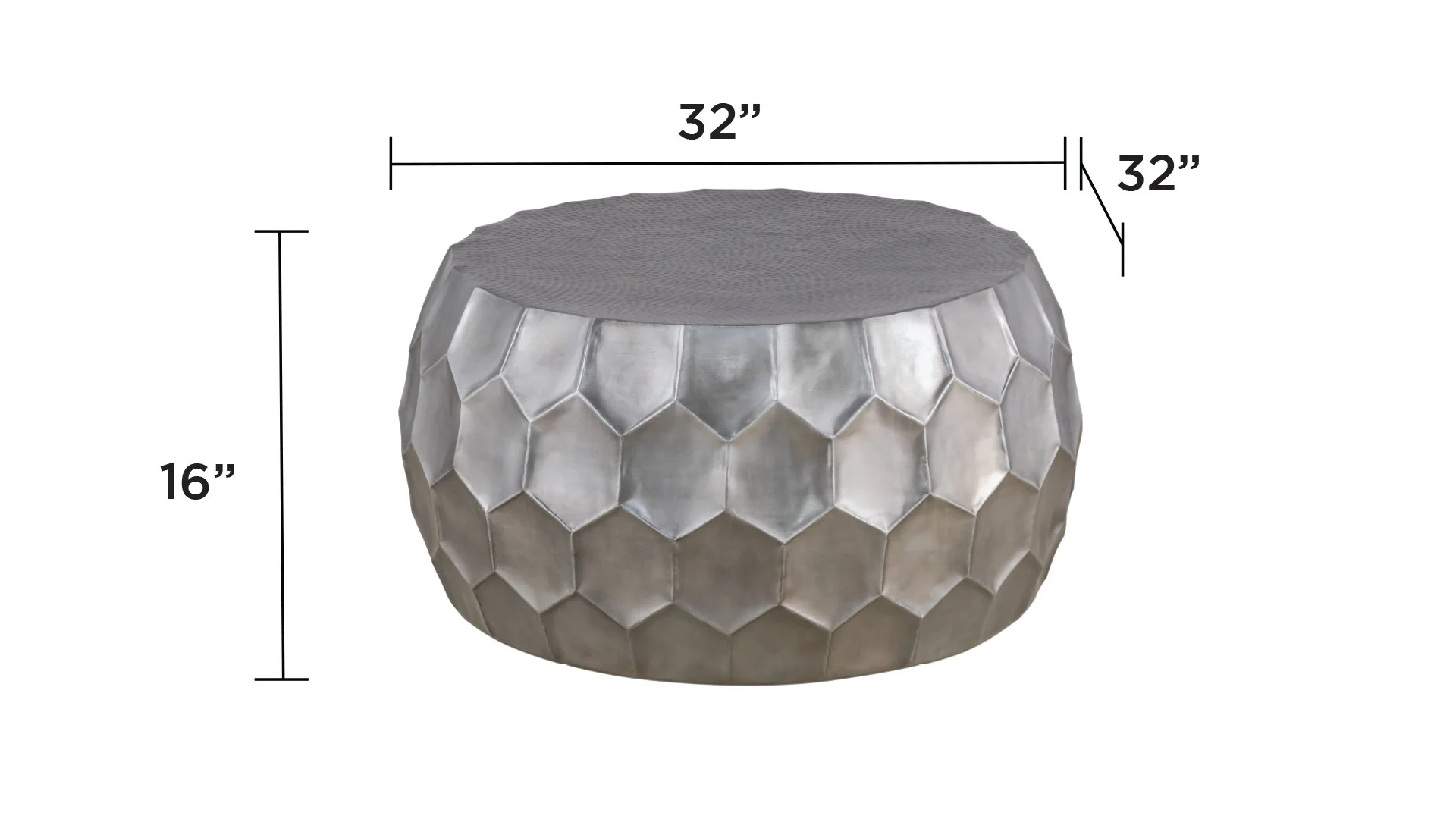 CT-101-30-32 Coffee Table Silver - Image 2