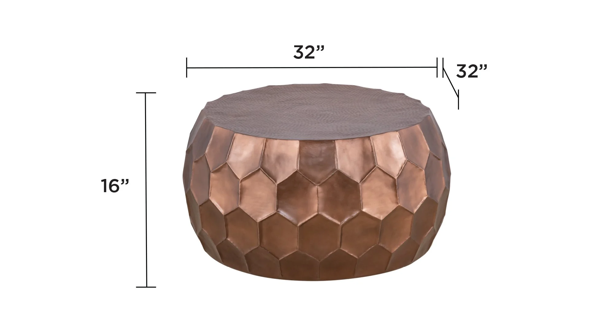 CT-101-45-32 Coffee Table Copper - Image 2