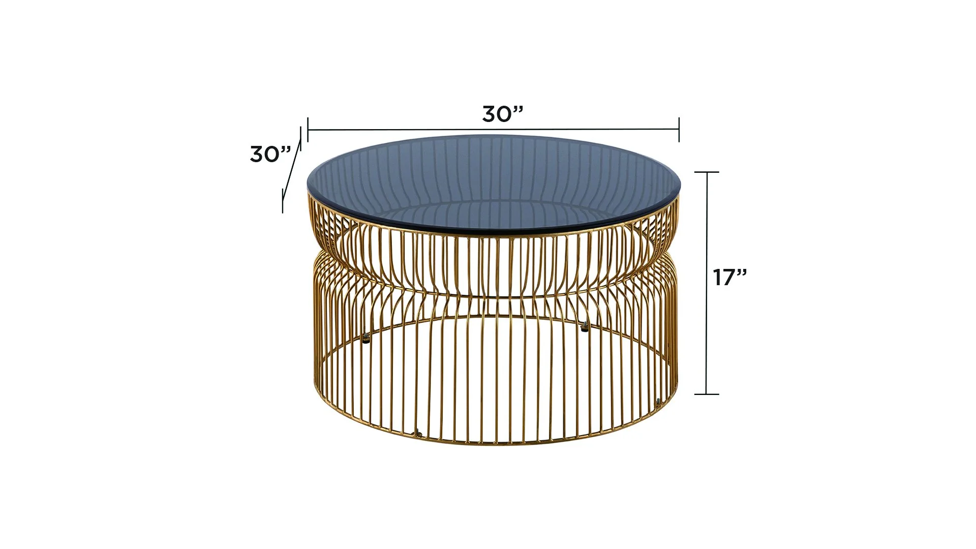 CT-901-10-30 Coffee Table Gold - Image 8