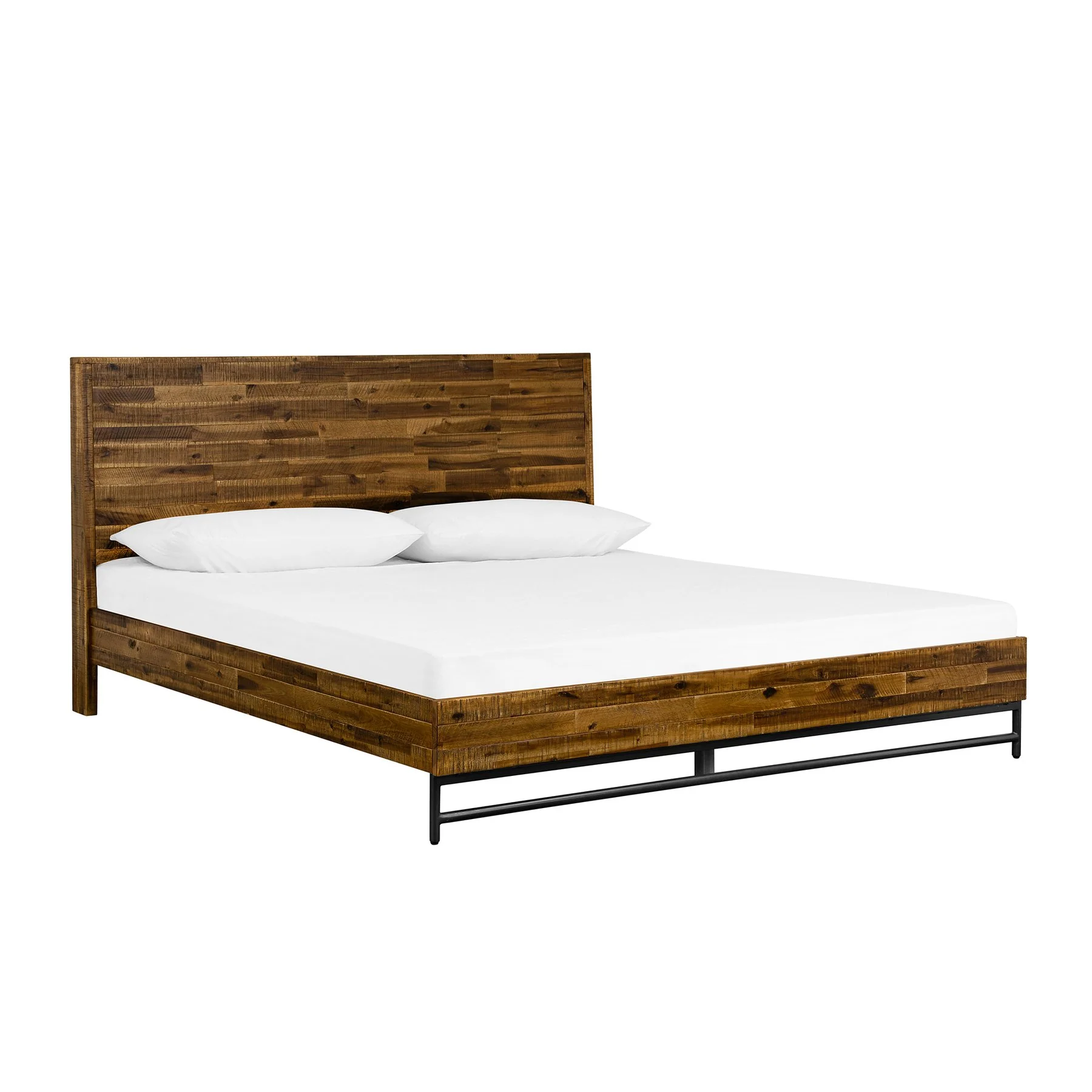 Cusco 3 Piece Acacia King Bed and Nightstands Bedroom Set - Image 2