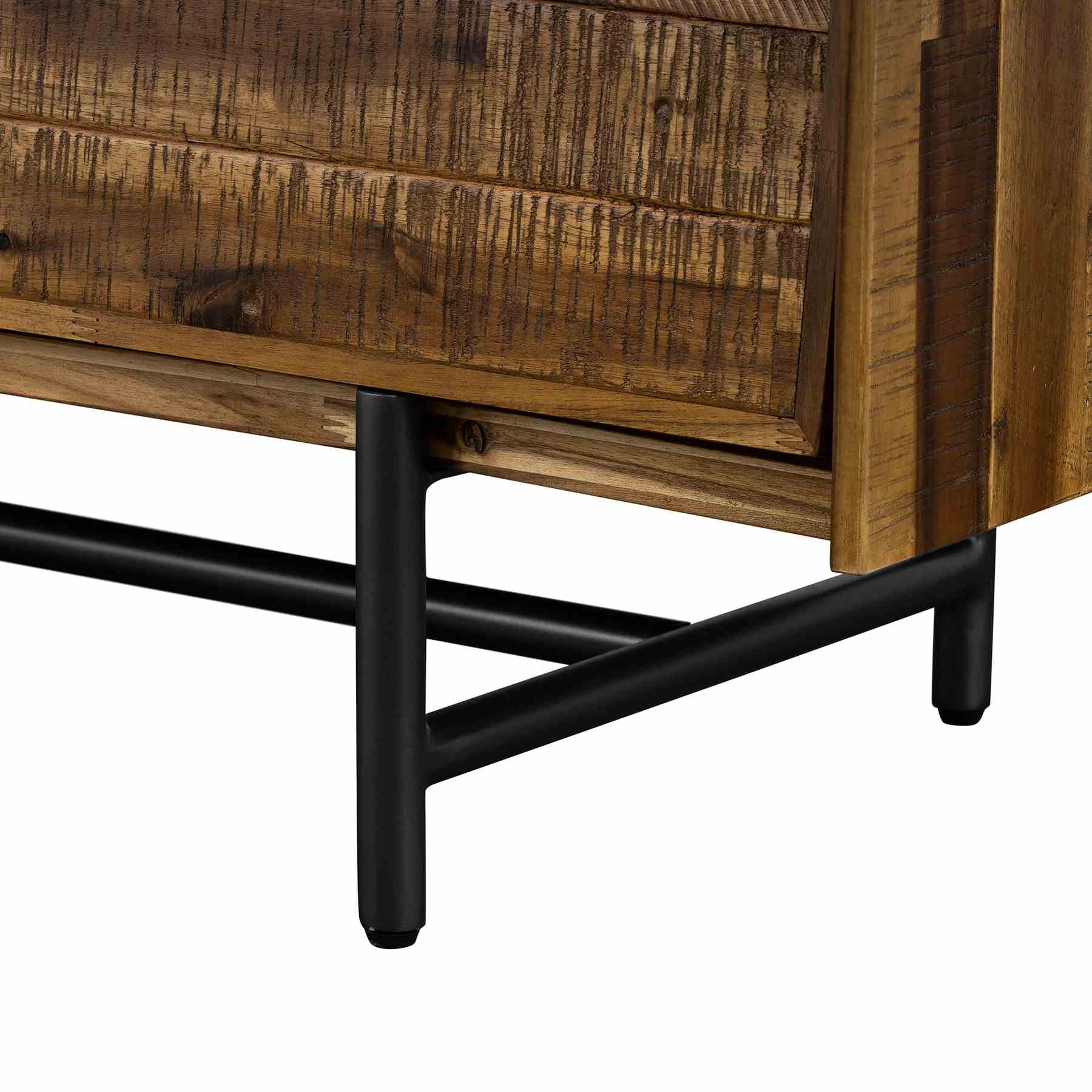 Cusco 4 Piece Acacia Queen Bedroom Set with Dresser and Nightstands - Image 6