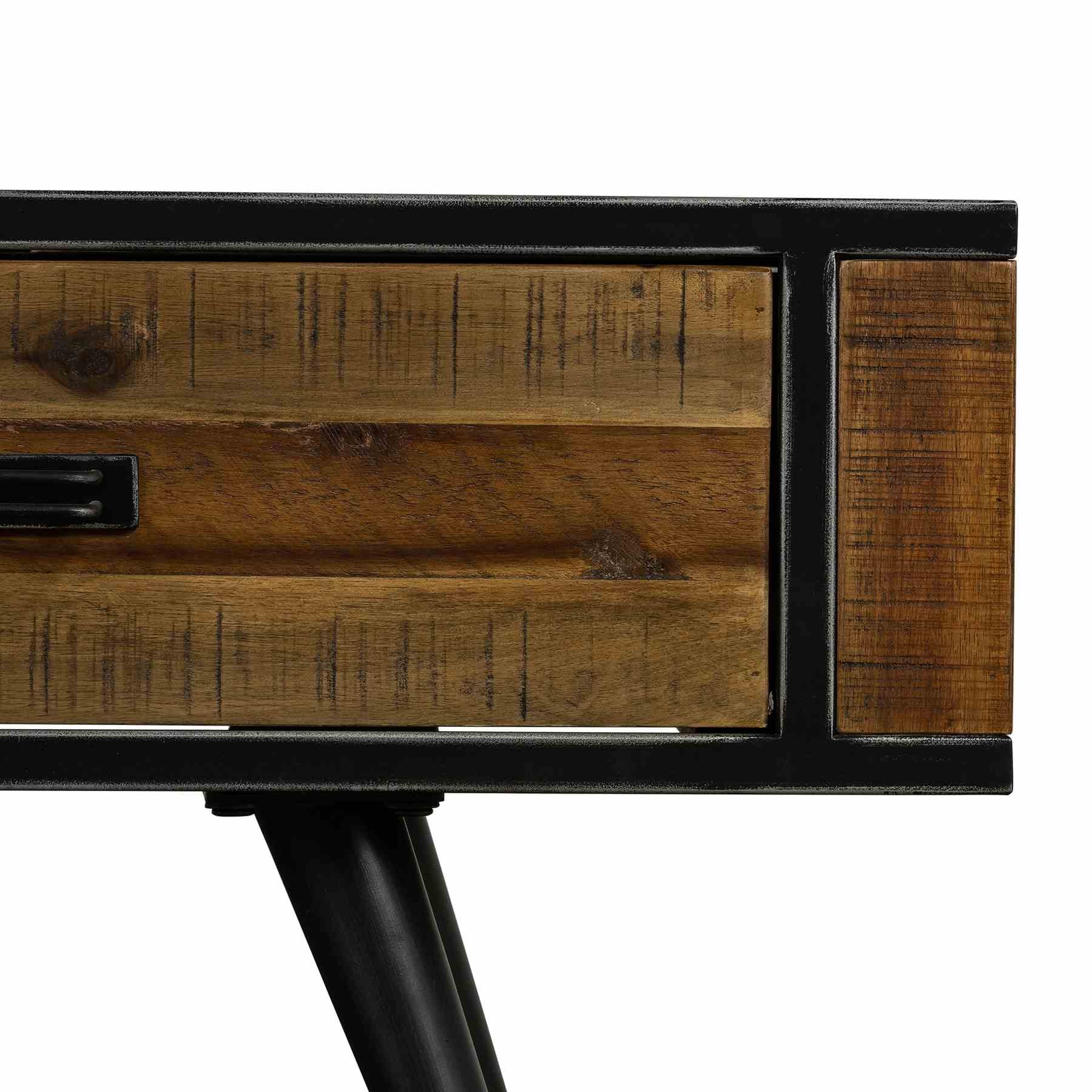 Cusco Rustic Acacia Coffee Table with Drawer - Image 4