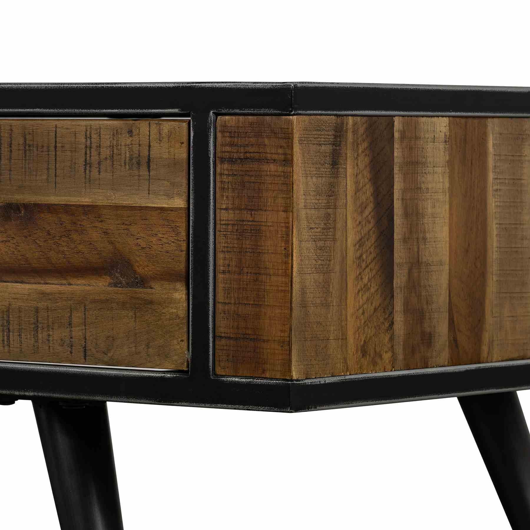 Cusco Rustic Acacia Coffee Table with Drawer - Image 6