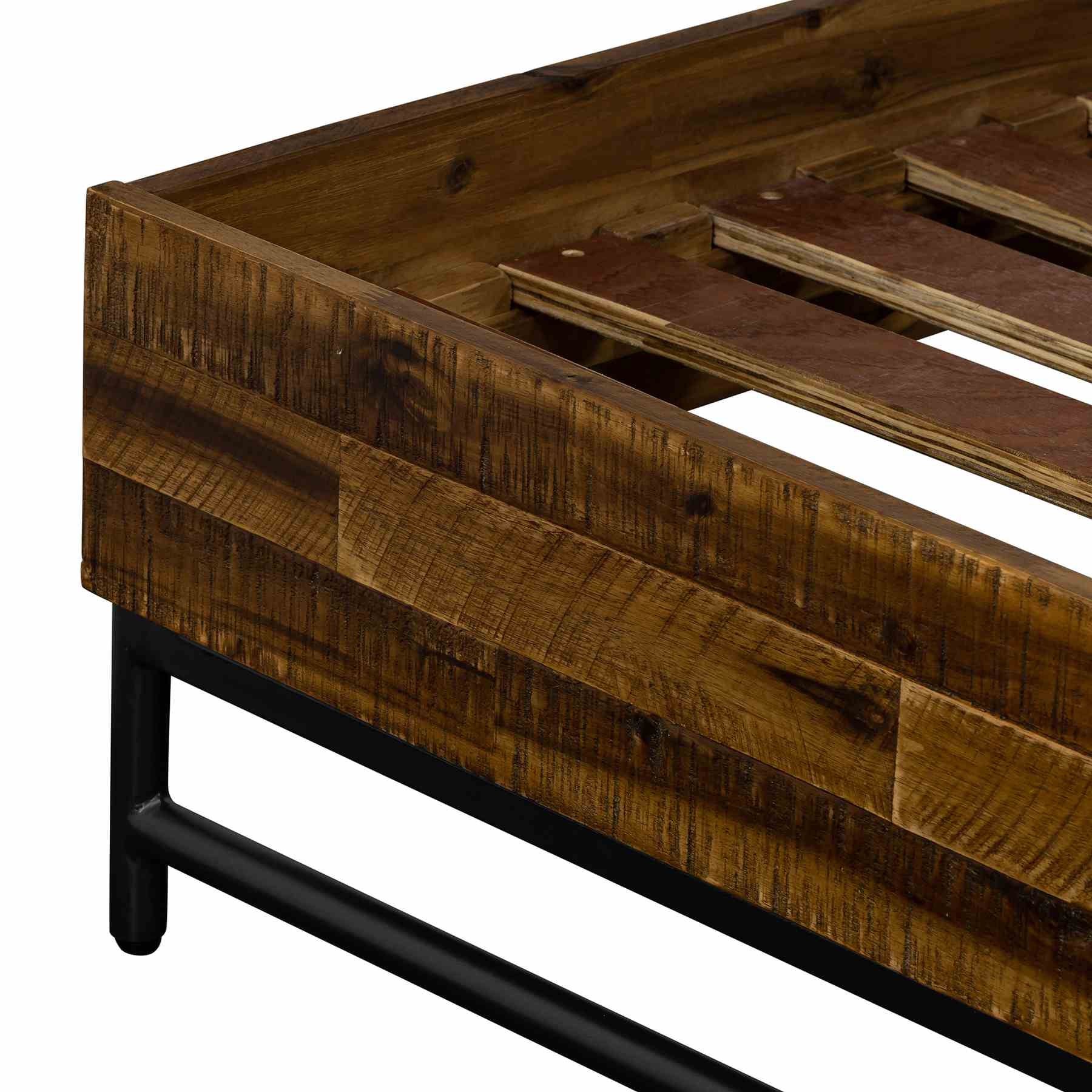 Cusco Rustic Acacia Platform Queen Bed - Image 10