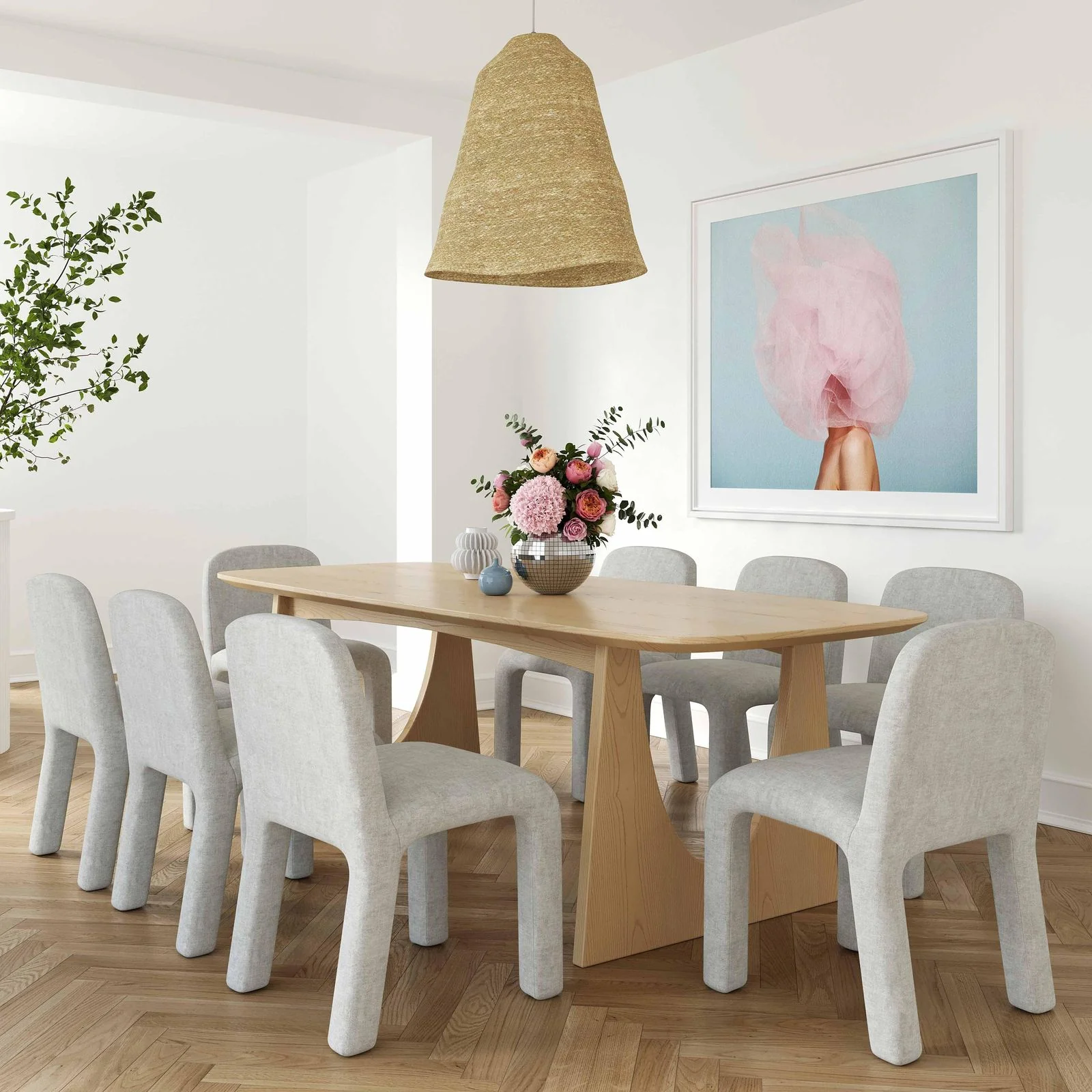 Cybill Natural Ash 79 inch Rectangular Dining Table - Image 2