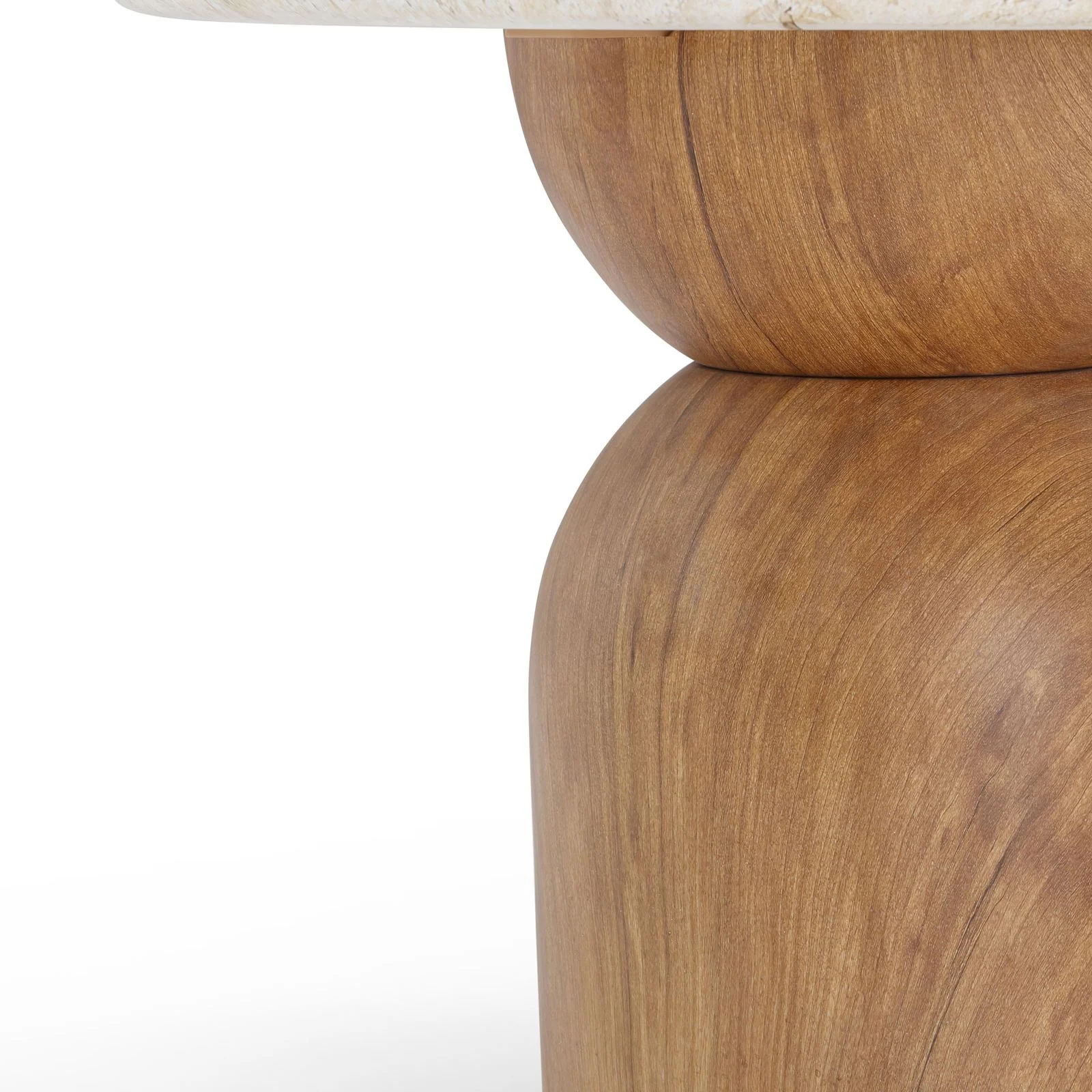 Cynthia Travertine Concrete Indoor / Outdoor Side Table - Image 6