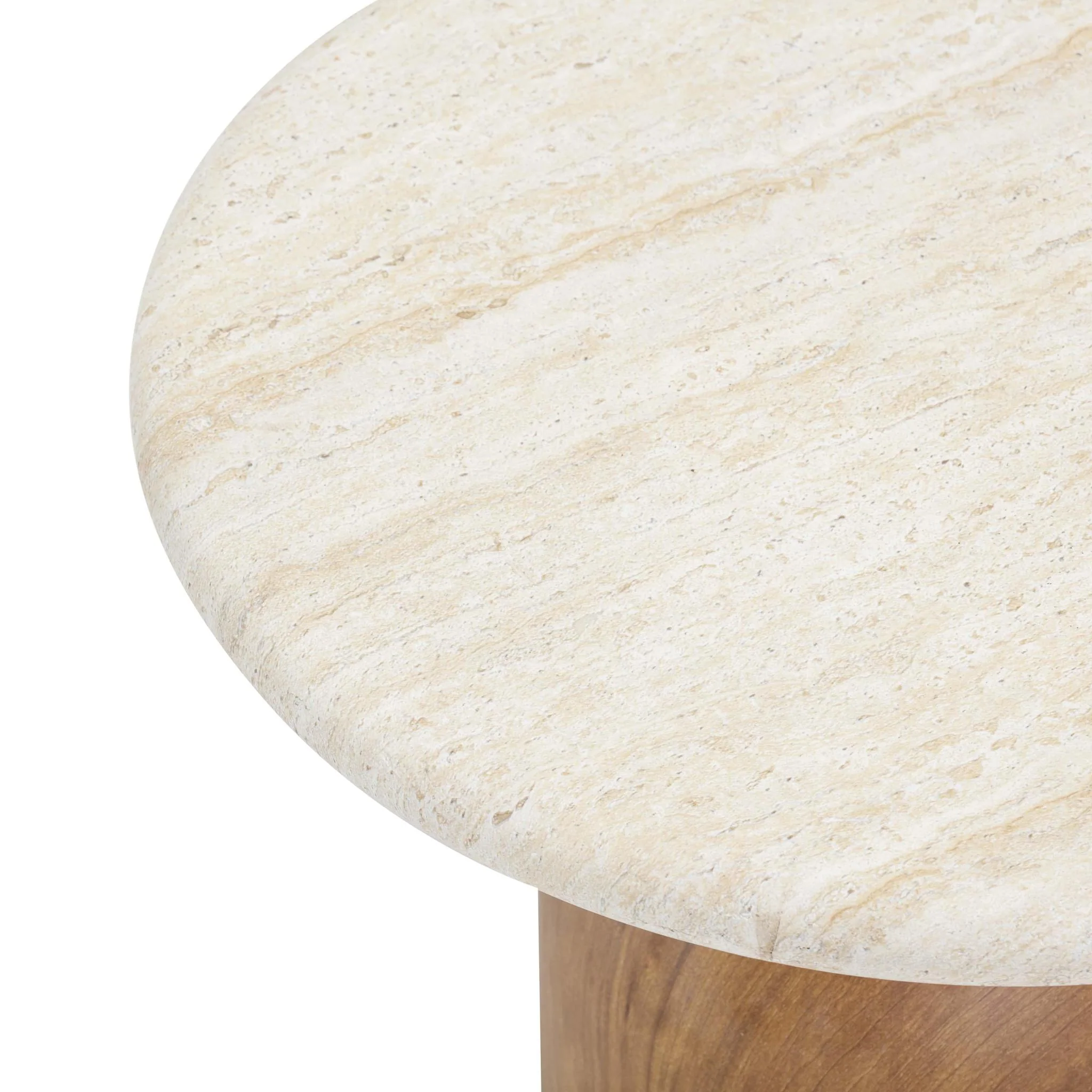 Cynthia Travertine Concrete Indoor / Outdoor Side Table - Image 7
